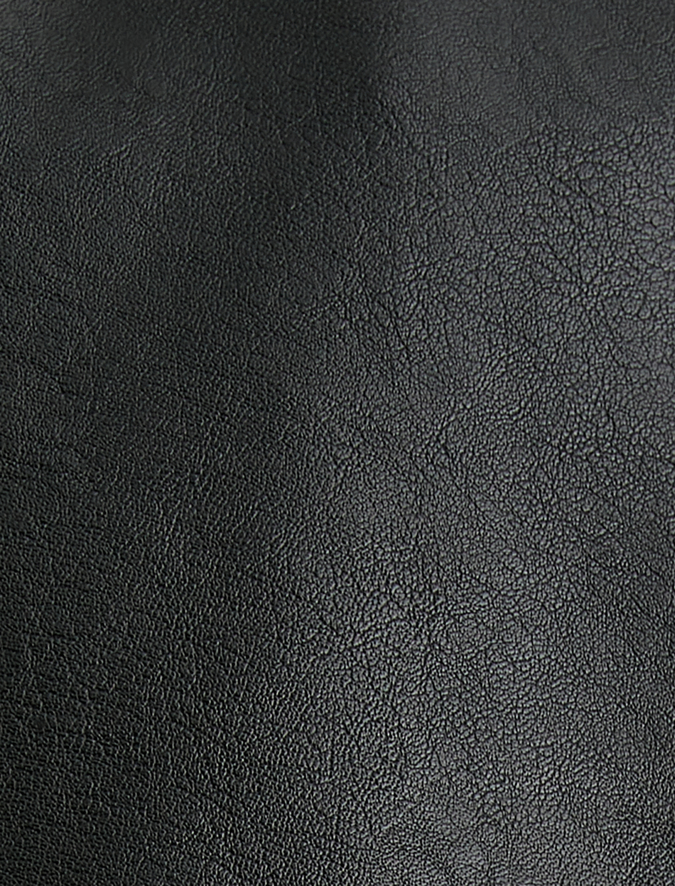   Bomber Ceket Deri Görünümlü Dikiş Detaylı Fermuarlı Cepli