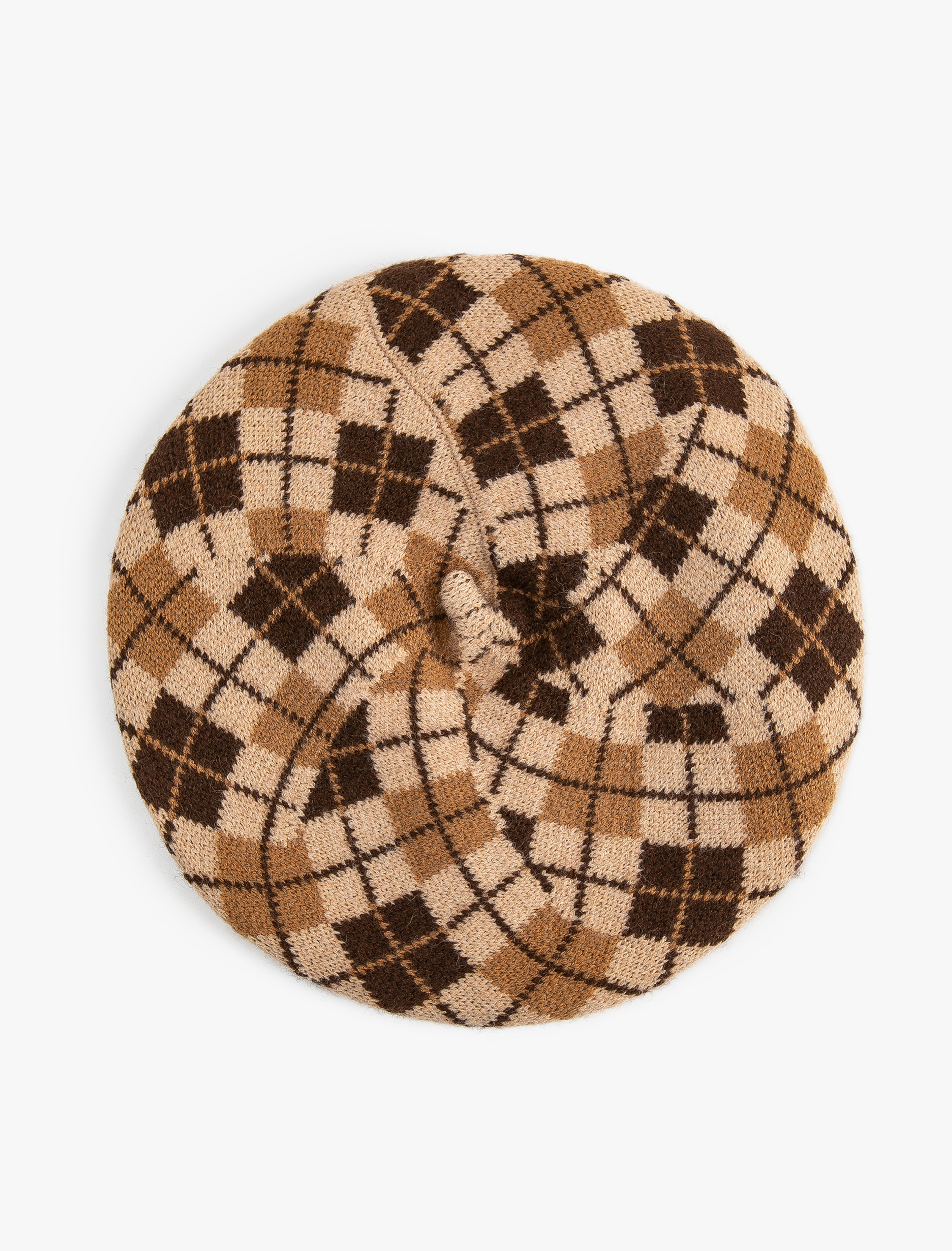  Kadın Ekoseli Ressam Şapkası Bere