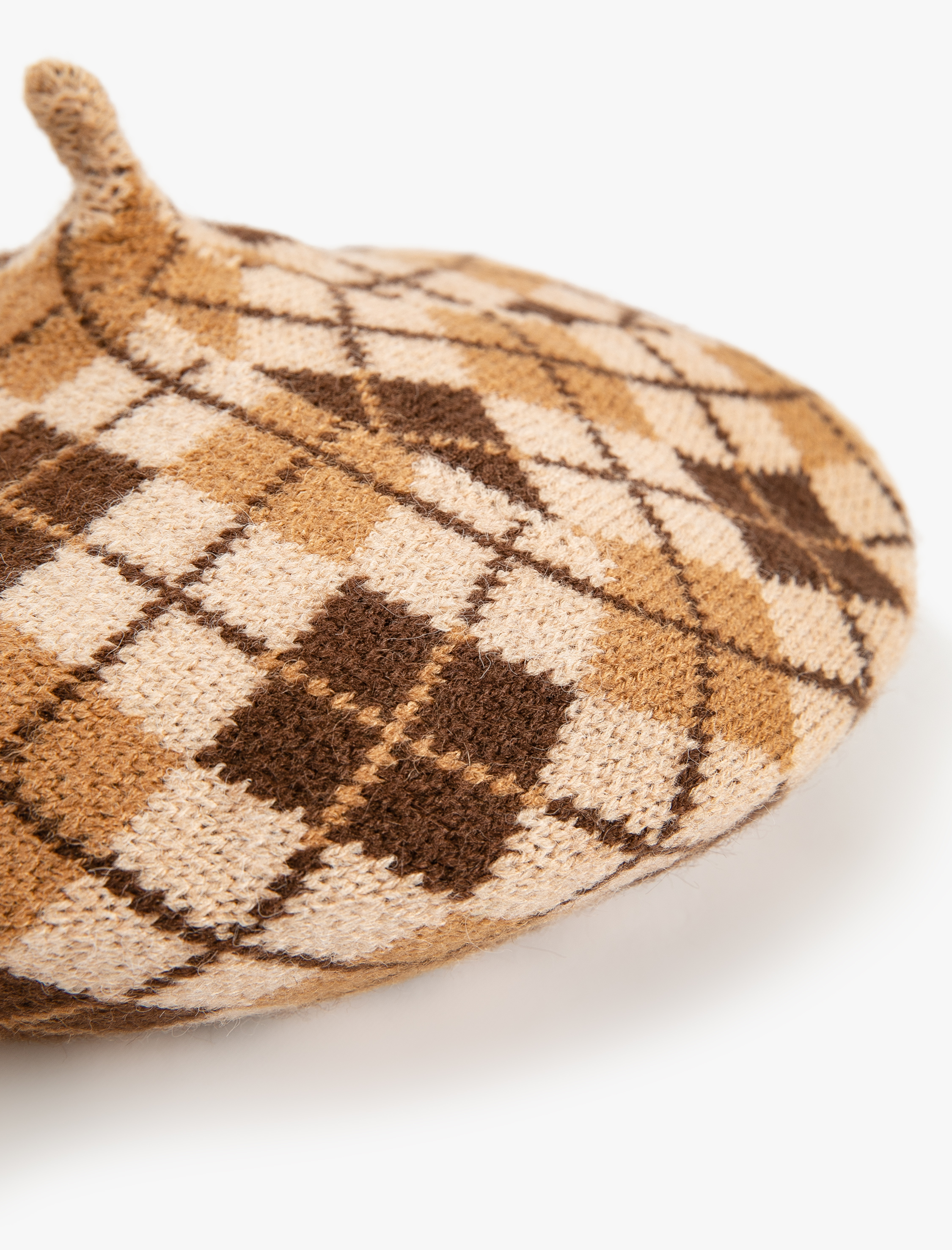  Kadın Ekoseli Ressam Şapkası Bere