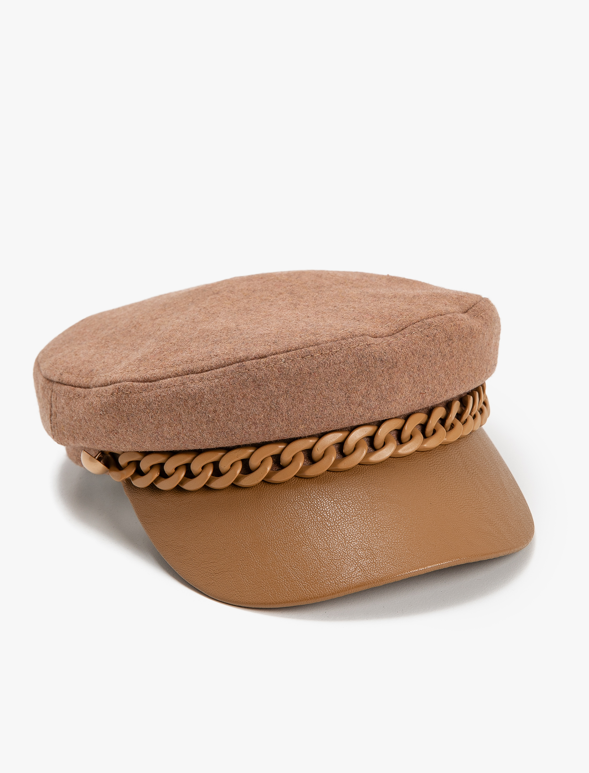  Kadın Kasket Şapka Zincir Detaylı