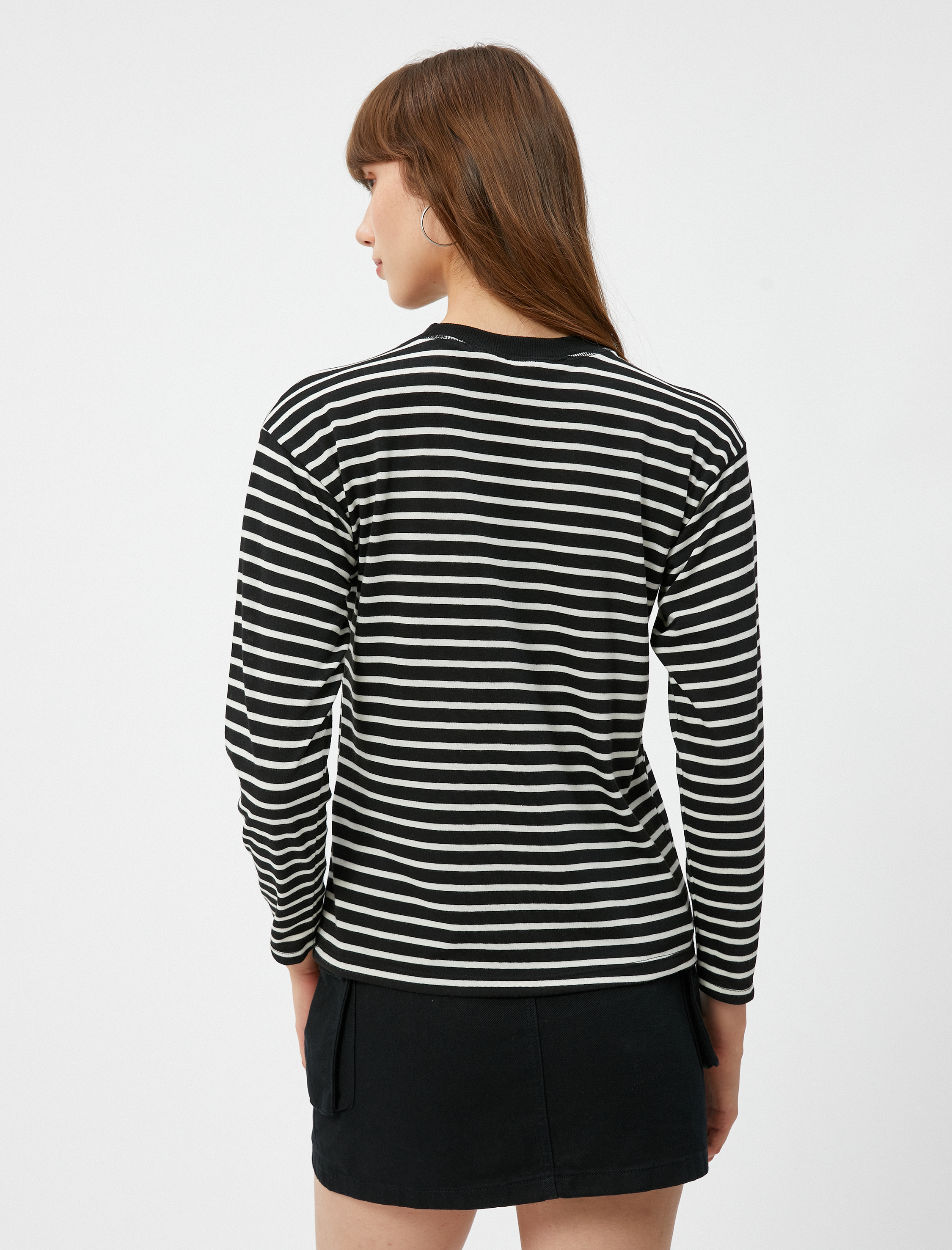 Uzun Kollu Tişört Bisiklet Yaka Basic