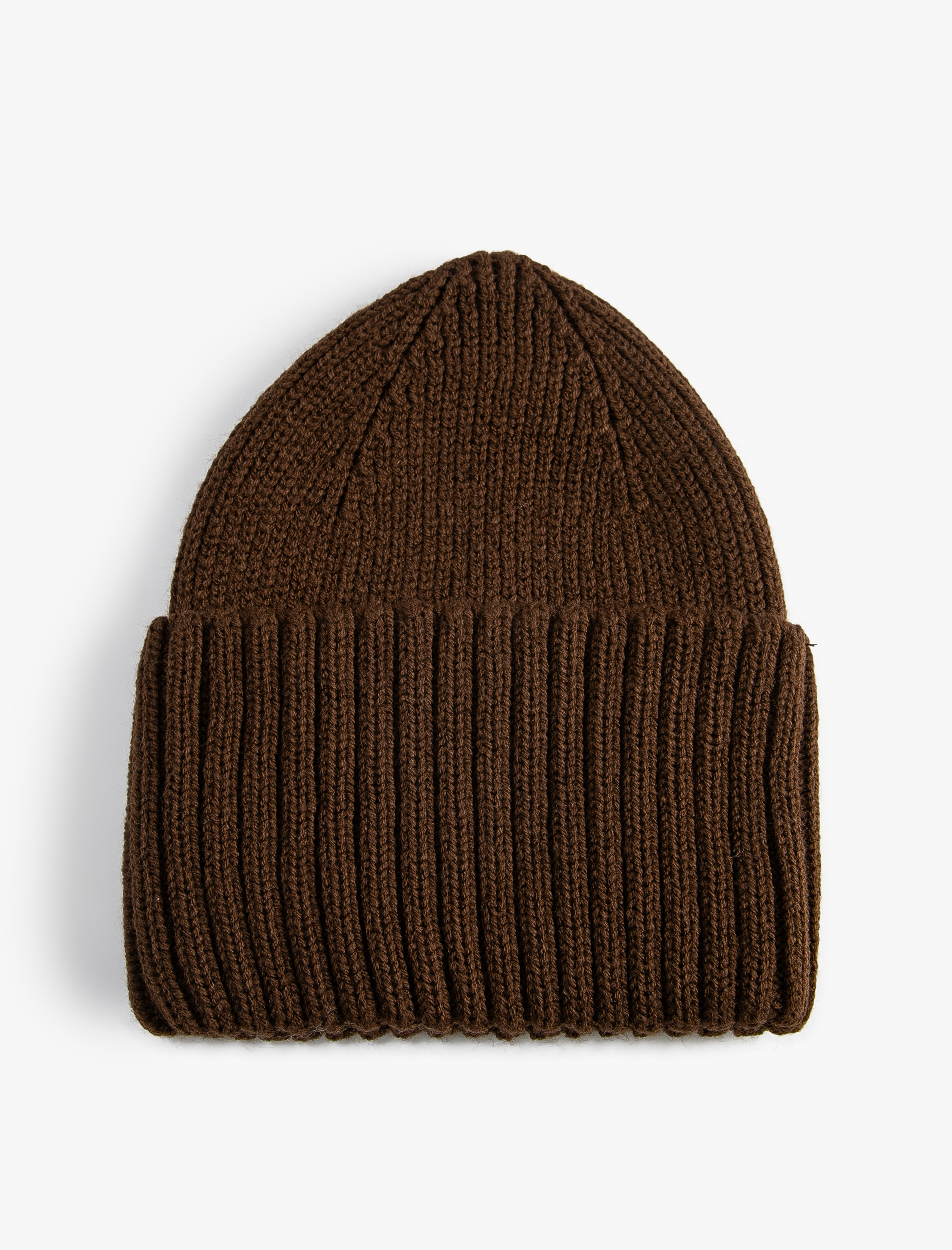  Kadın Lastikli Örgü Bere Kenarları Geniş Katlı