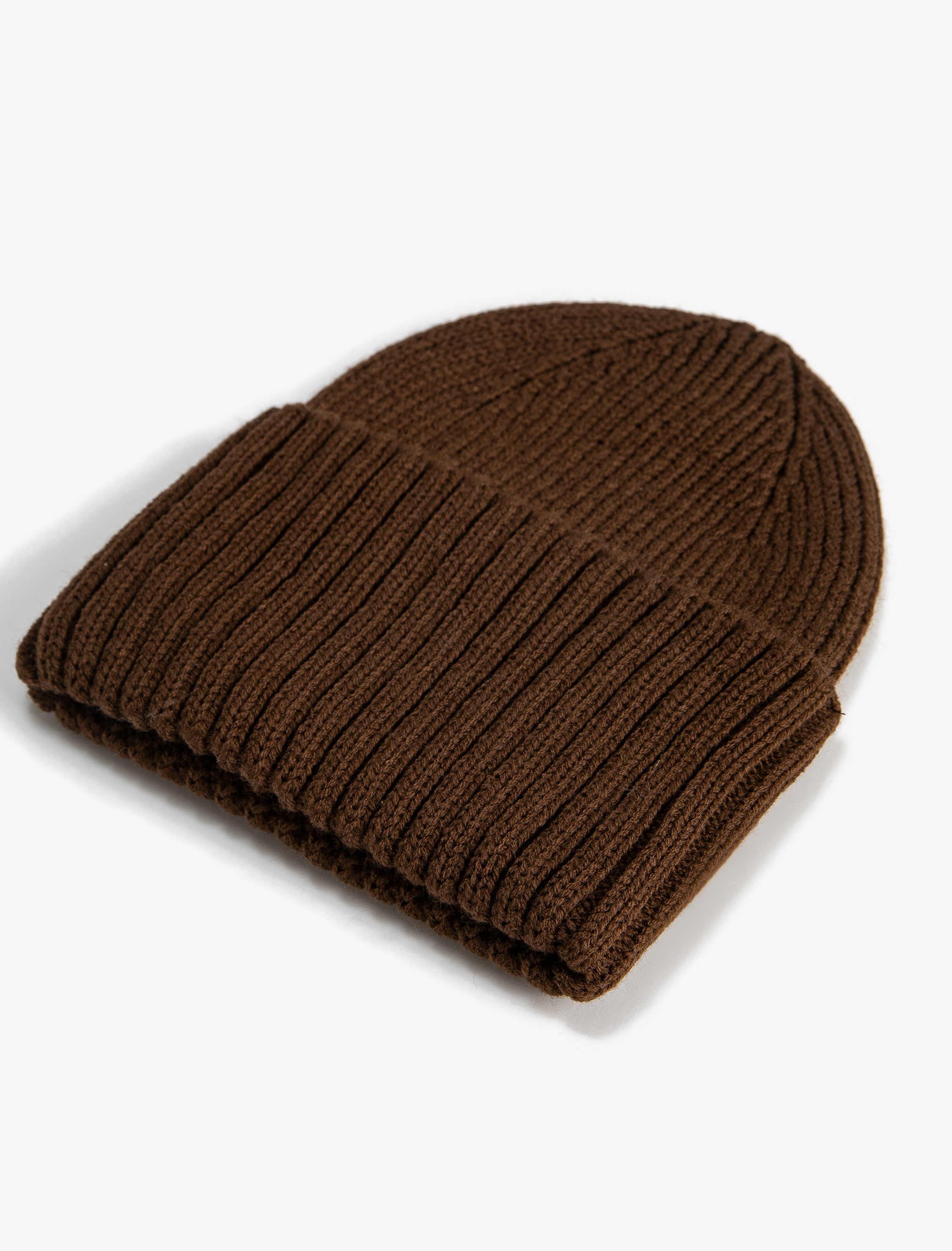  Kadın Lastikli Örgü Bere Kenarları Geniş Katlı