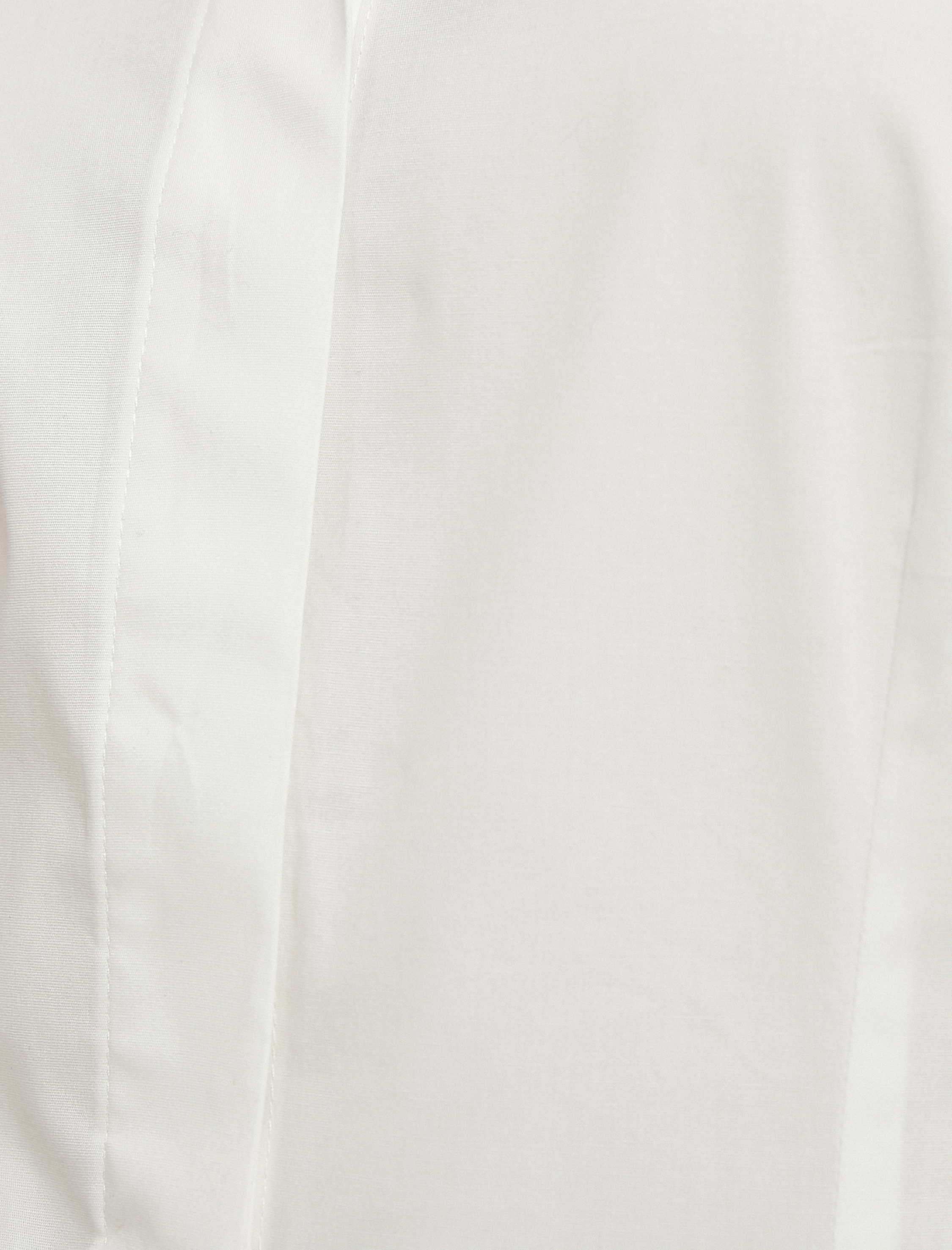   Crop Gömlek Asimetrik Kesim Korse Görünümlü Uzun Kollu Pamuklu