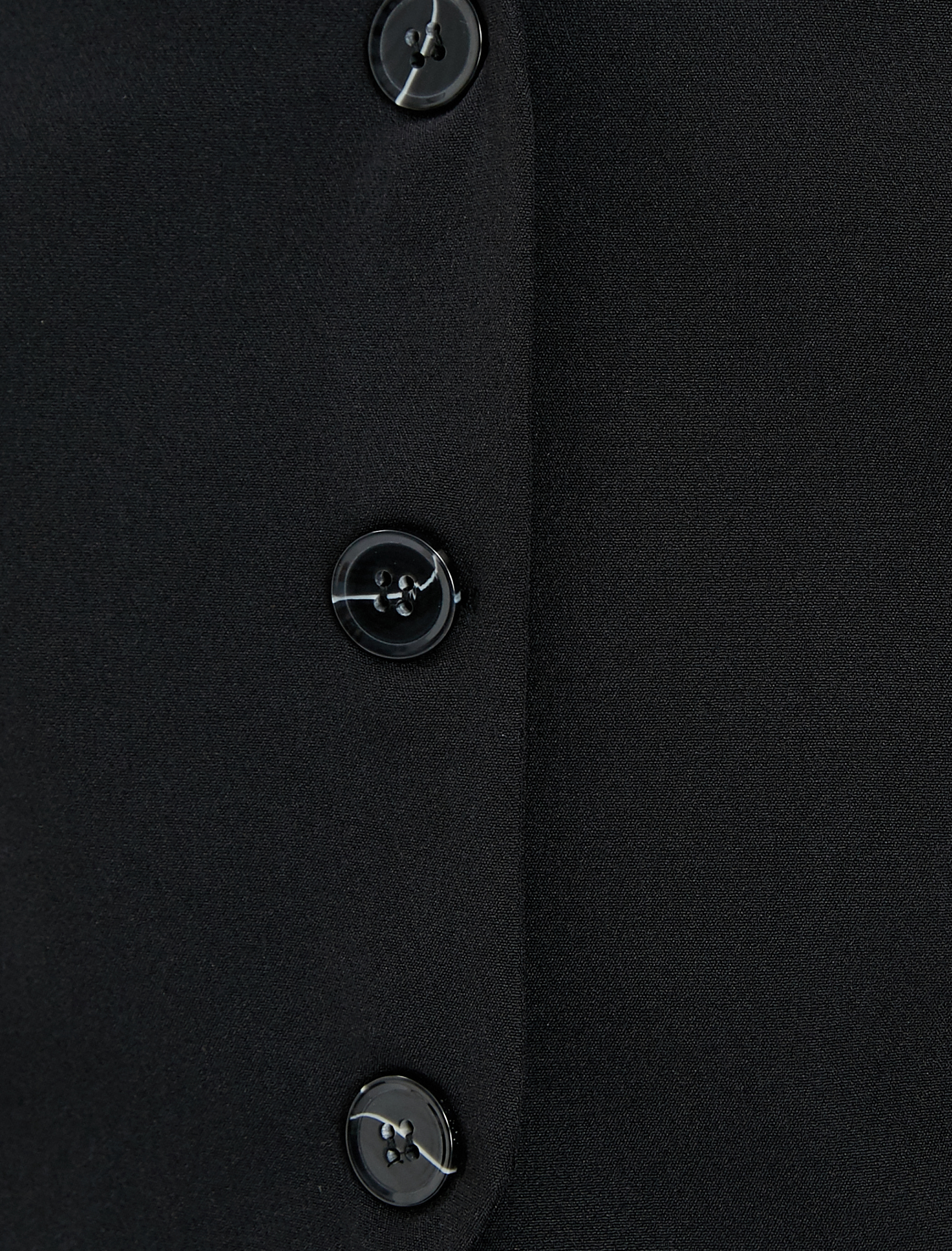   Crop Yelek Düğmeli Cep Detaylı Astarlı