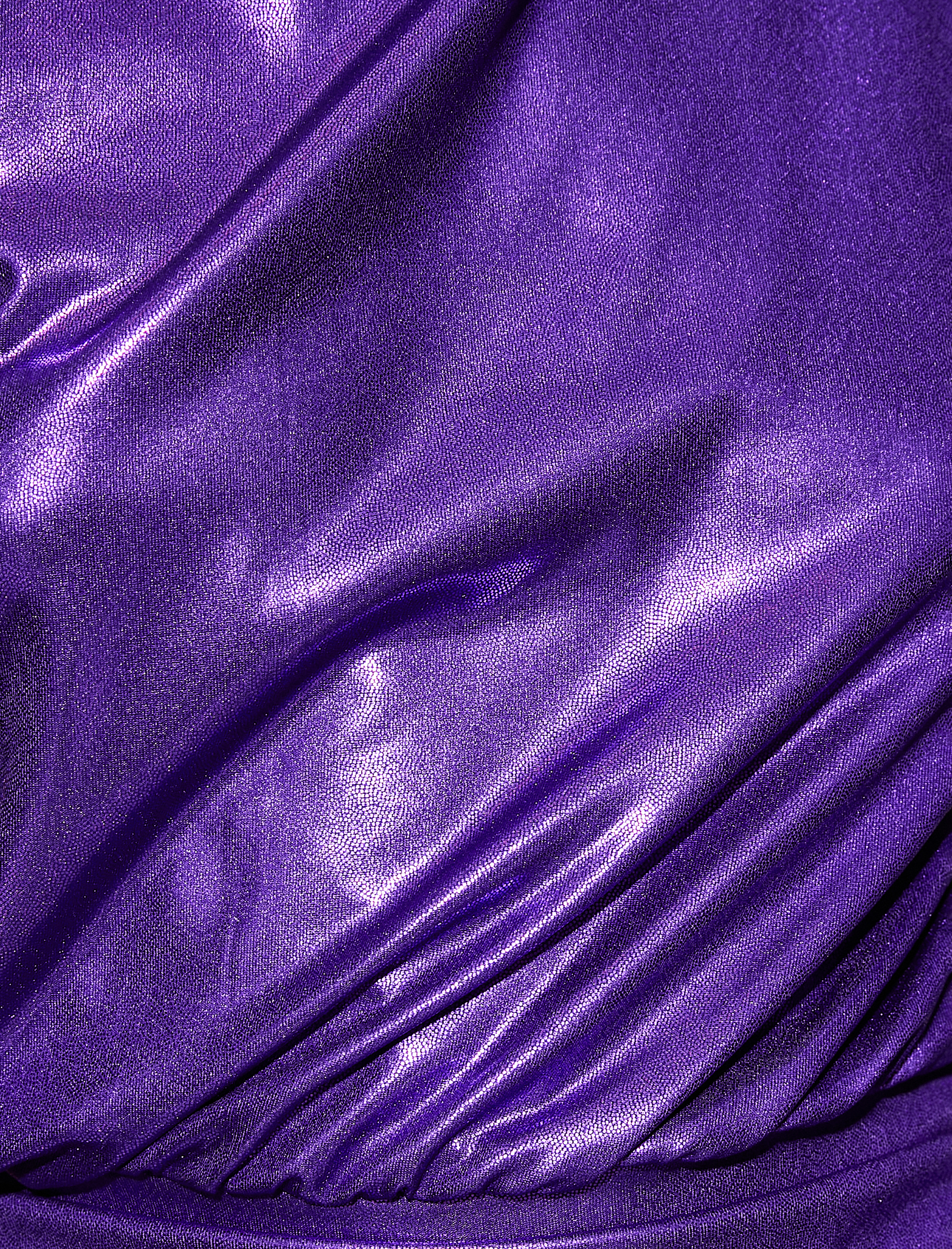   Mini Drapeli Elbise Parlak Kolsuz Dik Yaka