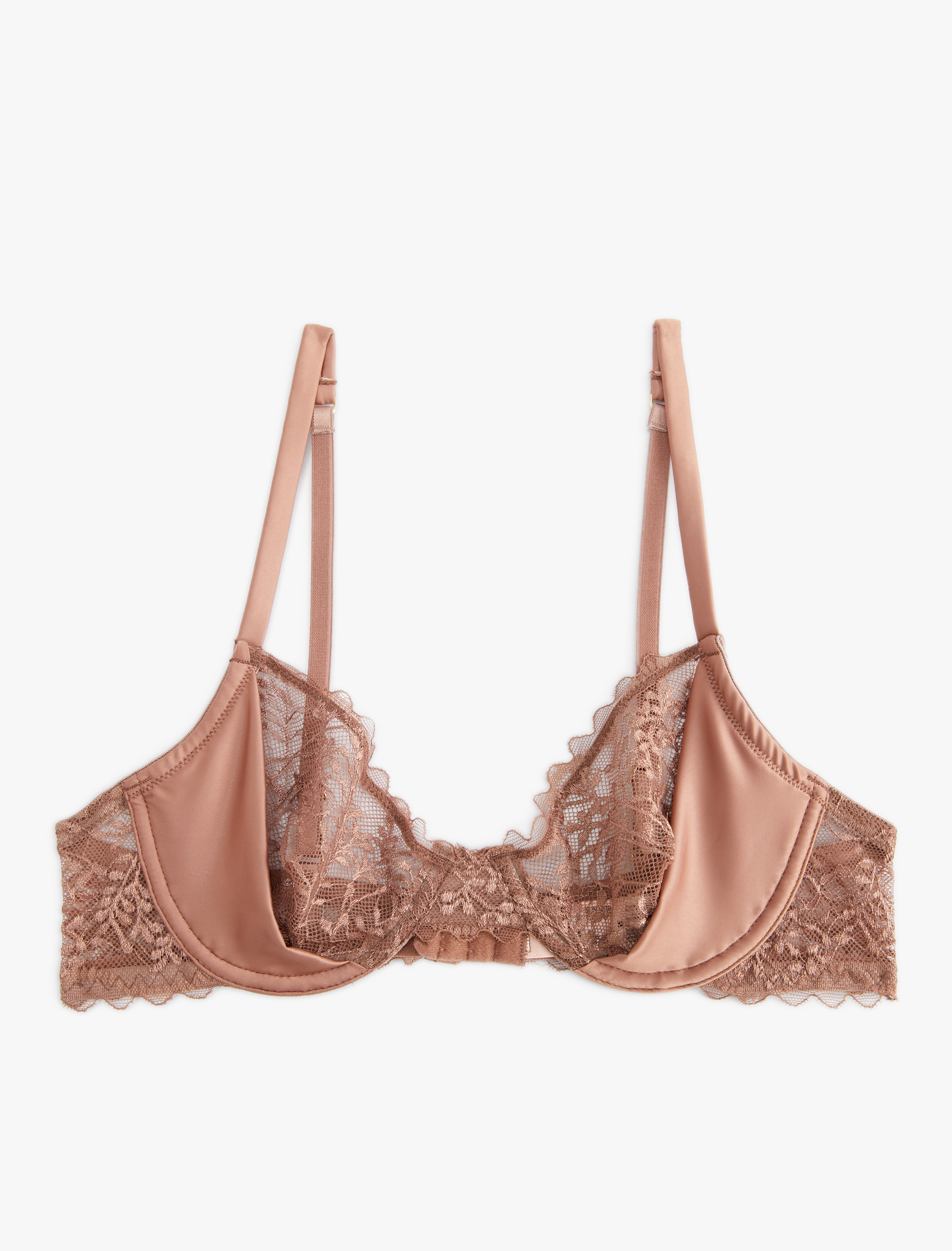   Dolgusuz Dantelli Sütyen Balenli Saten