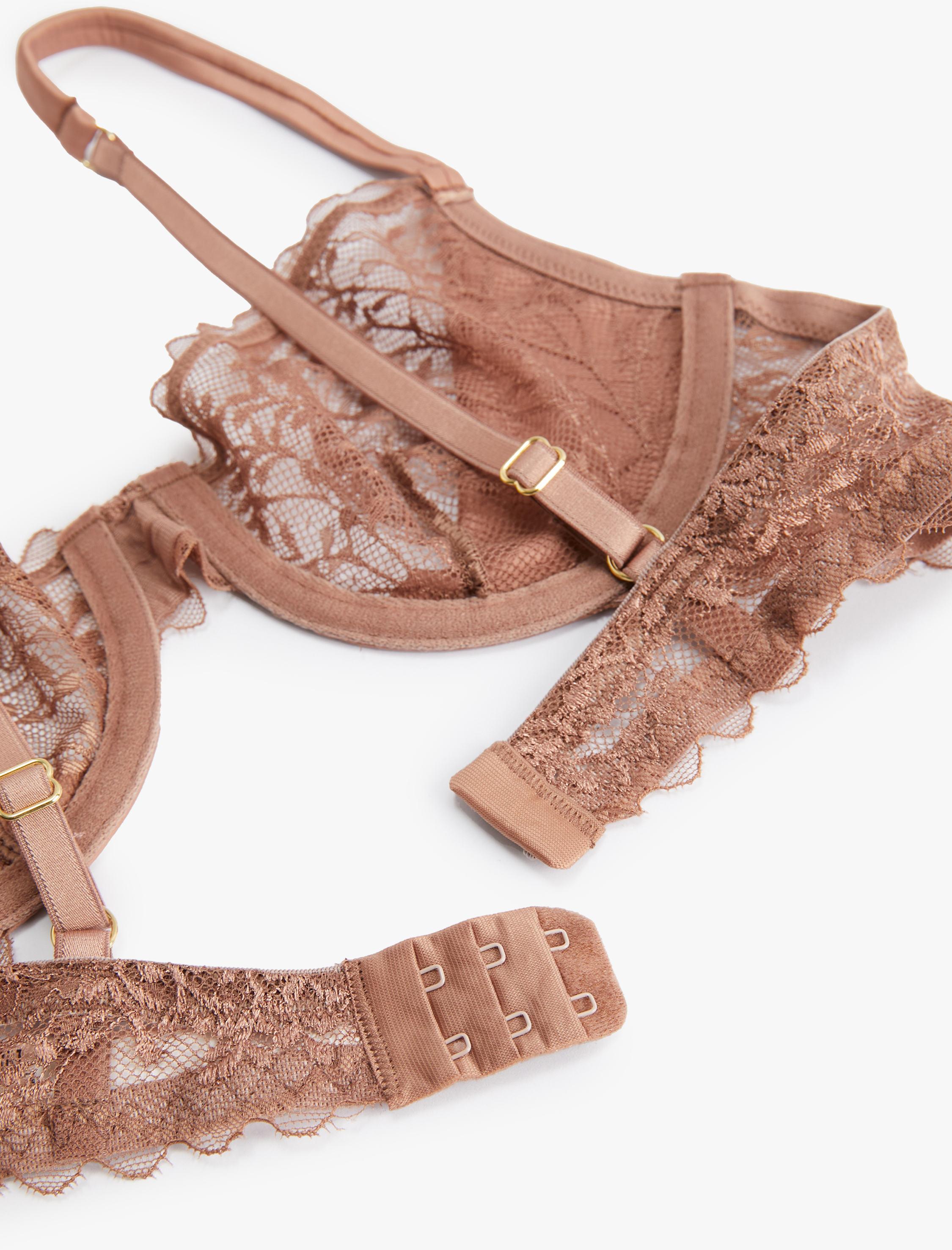   Dolgusuz Dantelli Sütyen Balenli Saten