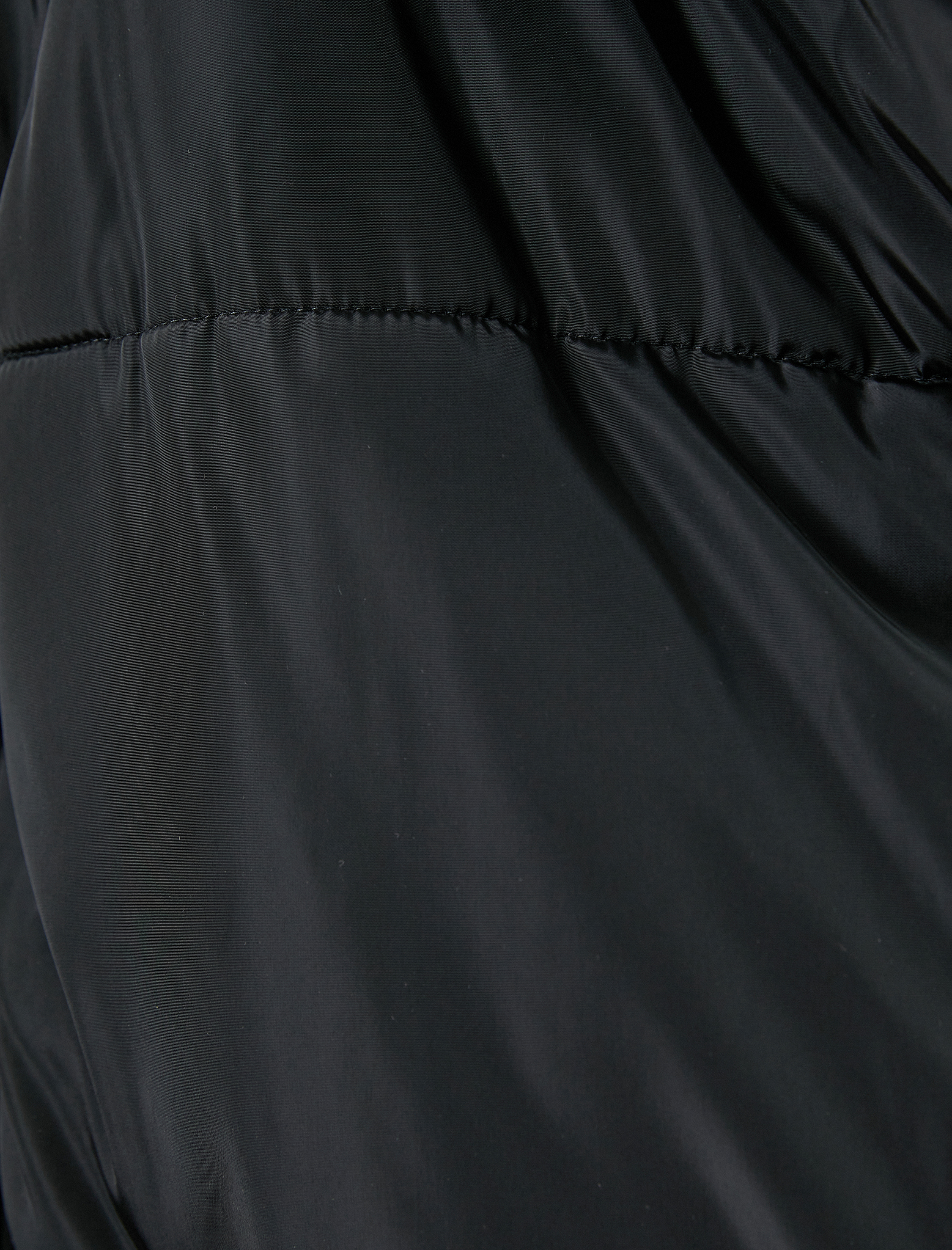   Oversize Şişme Mont Dik Yaka Cepli Çıtçıt Kapamalı