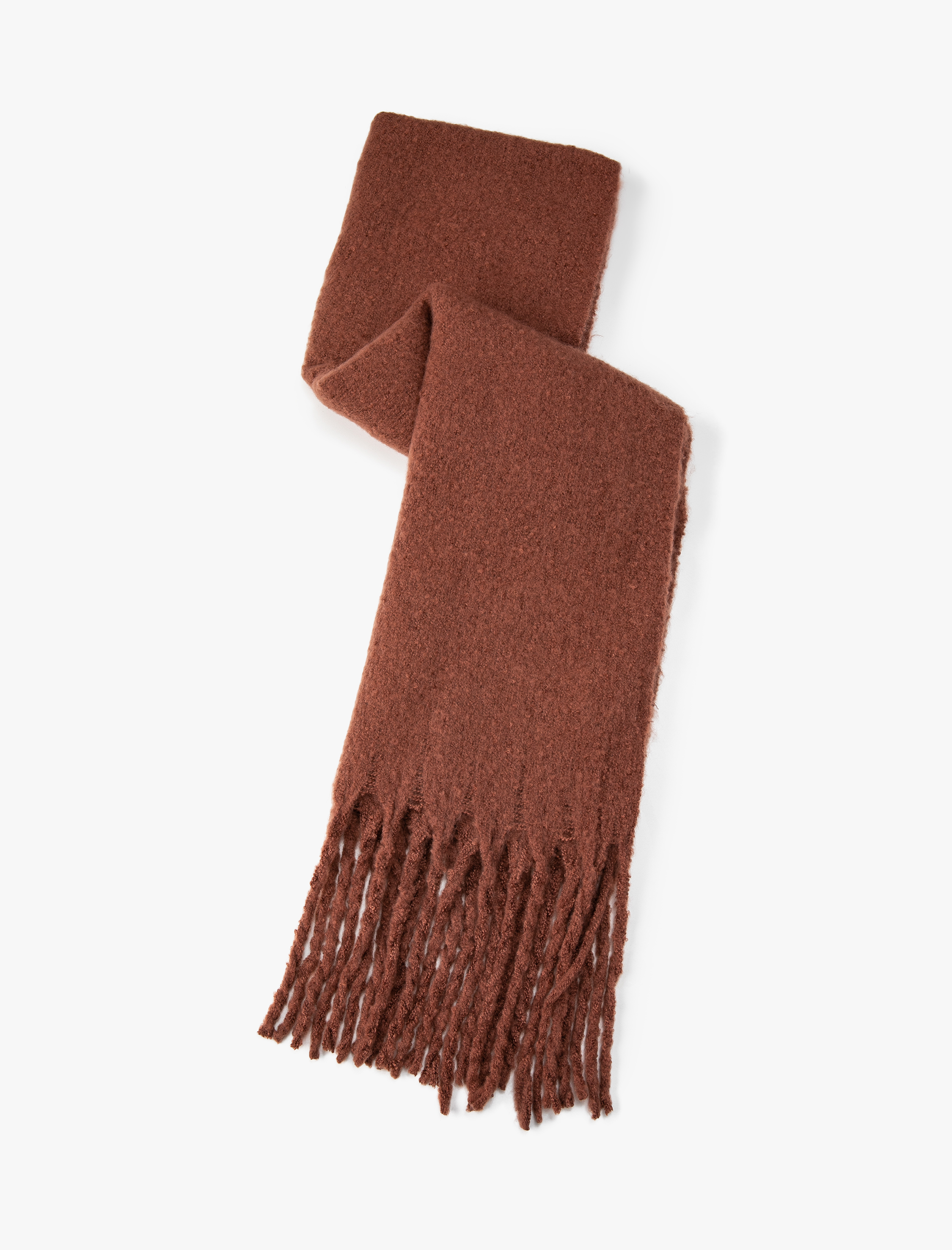  Kadın Uzun Atkı Püsküllü Yumuşak Dokulu