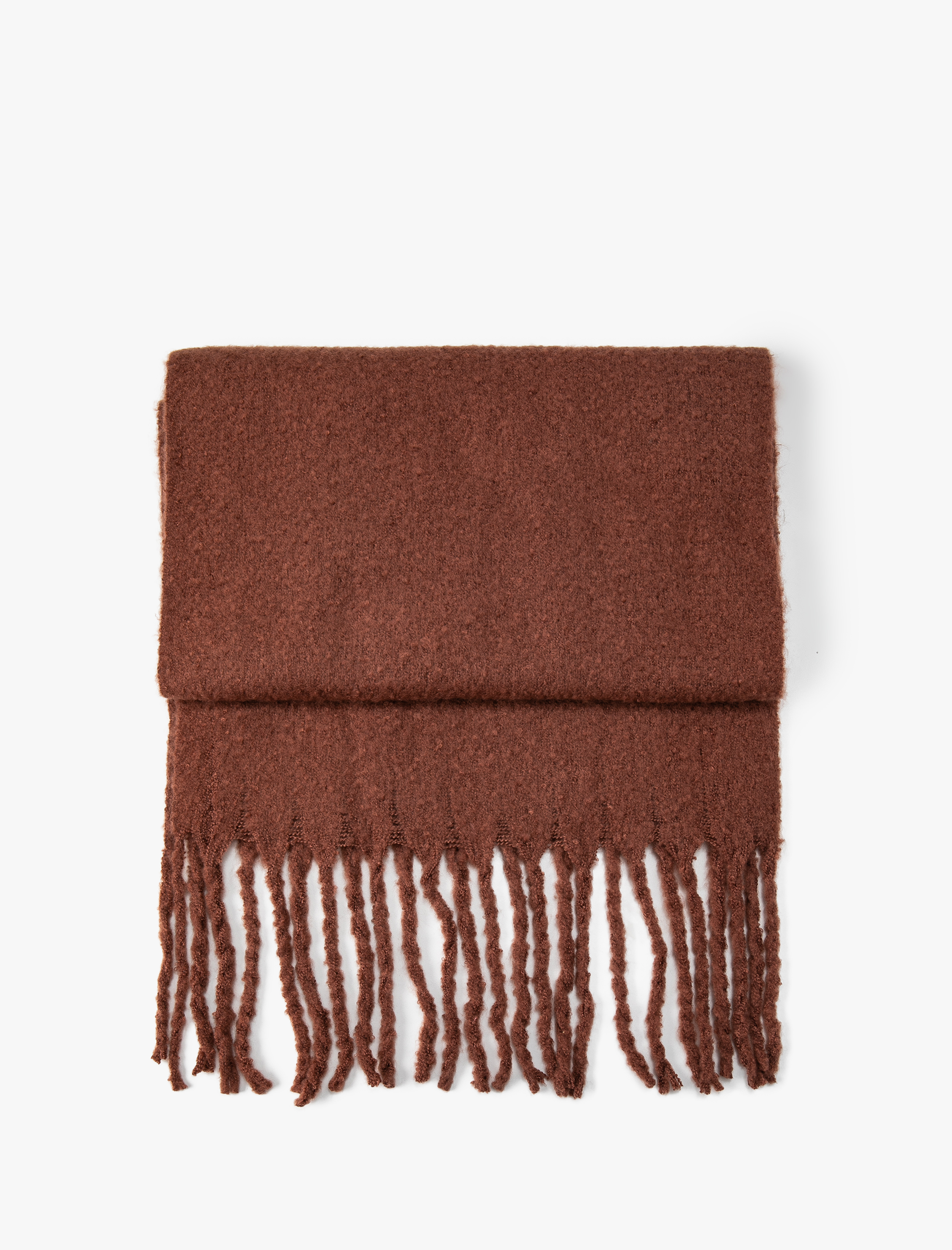  Kadın Uzun Atkı Püsküllü Yumuşak Dokulu