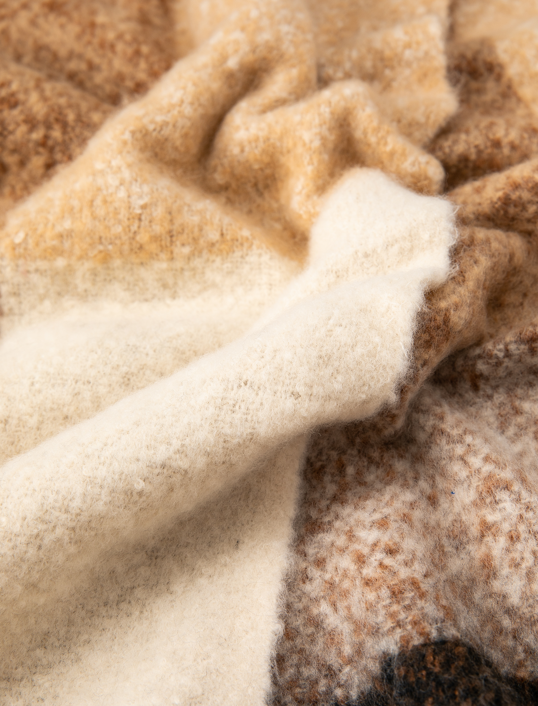  Kadın Ekose Uzun Atkı Püsküllü Yumuşak Dokulu