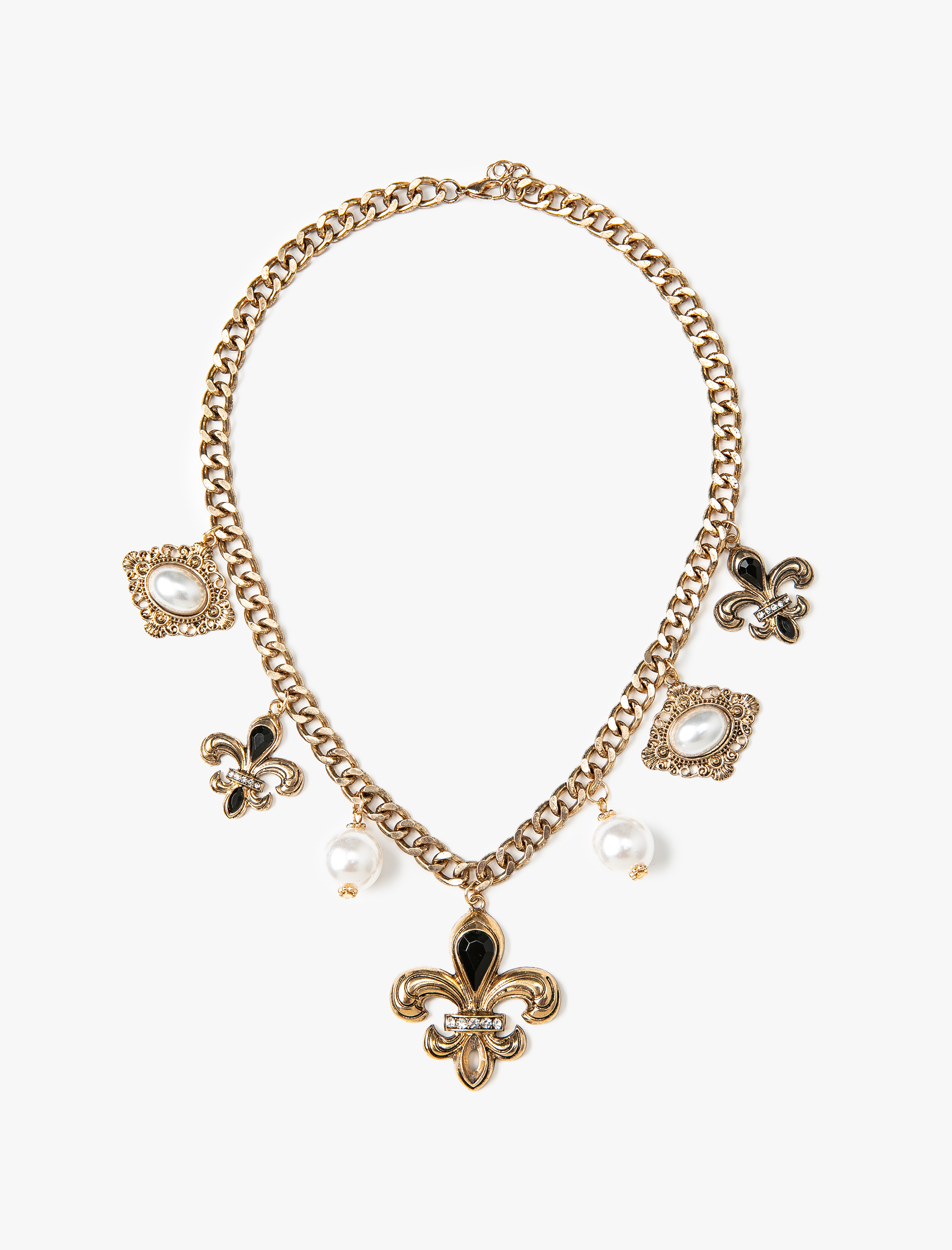  Kadın İncili Çoklu Charm Detaylı Kolye - Melis Ağazat X Koton