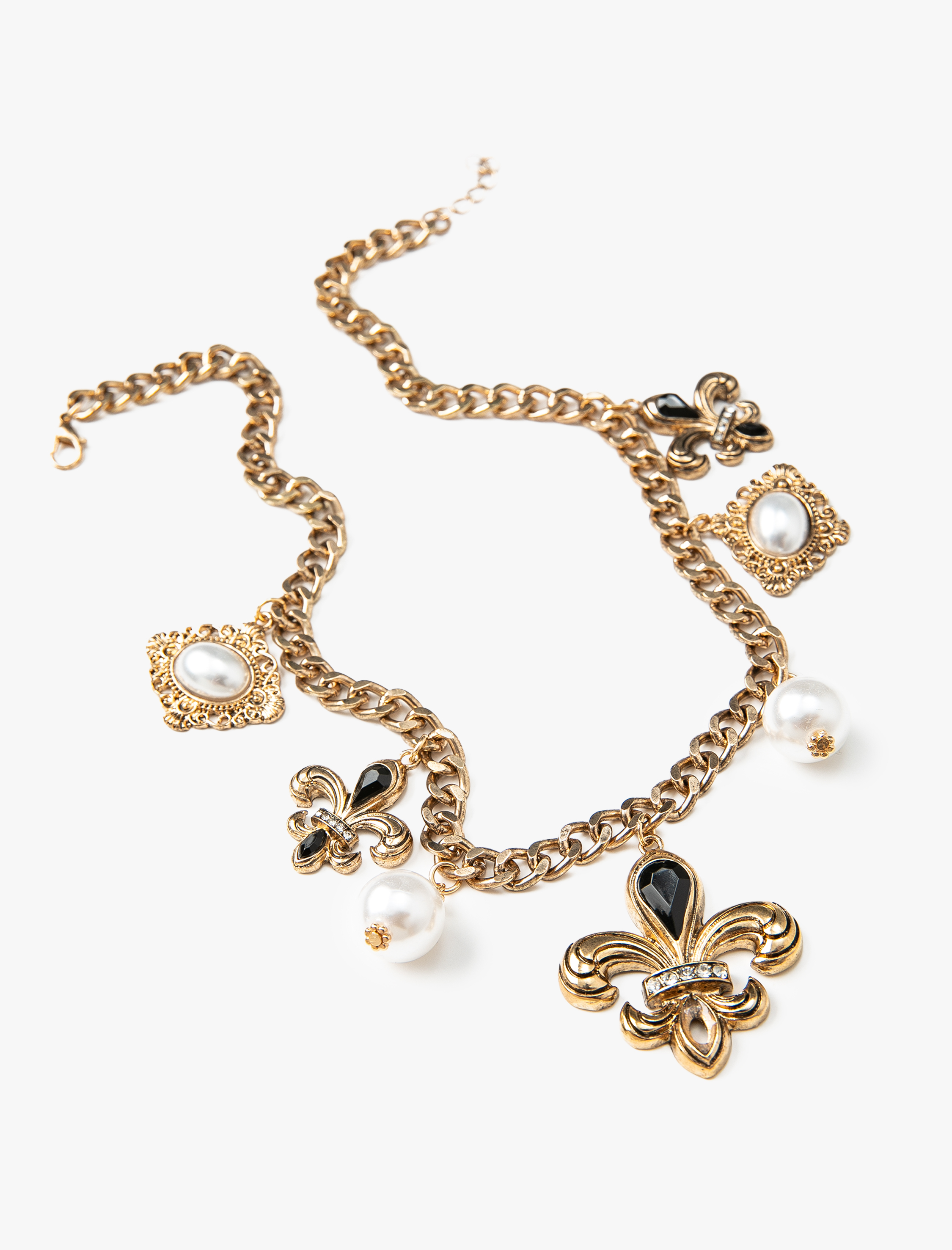  Kadın İncili Çoklu Charm Detaylı Kolye - Melis Ağazat X Koton