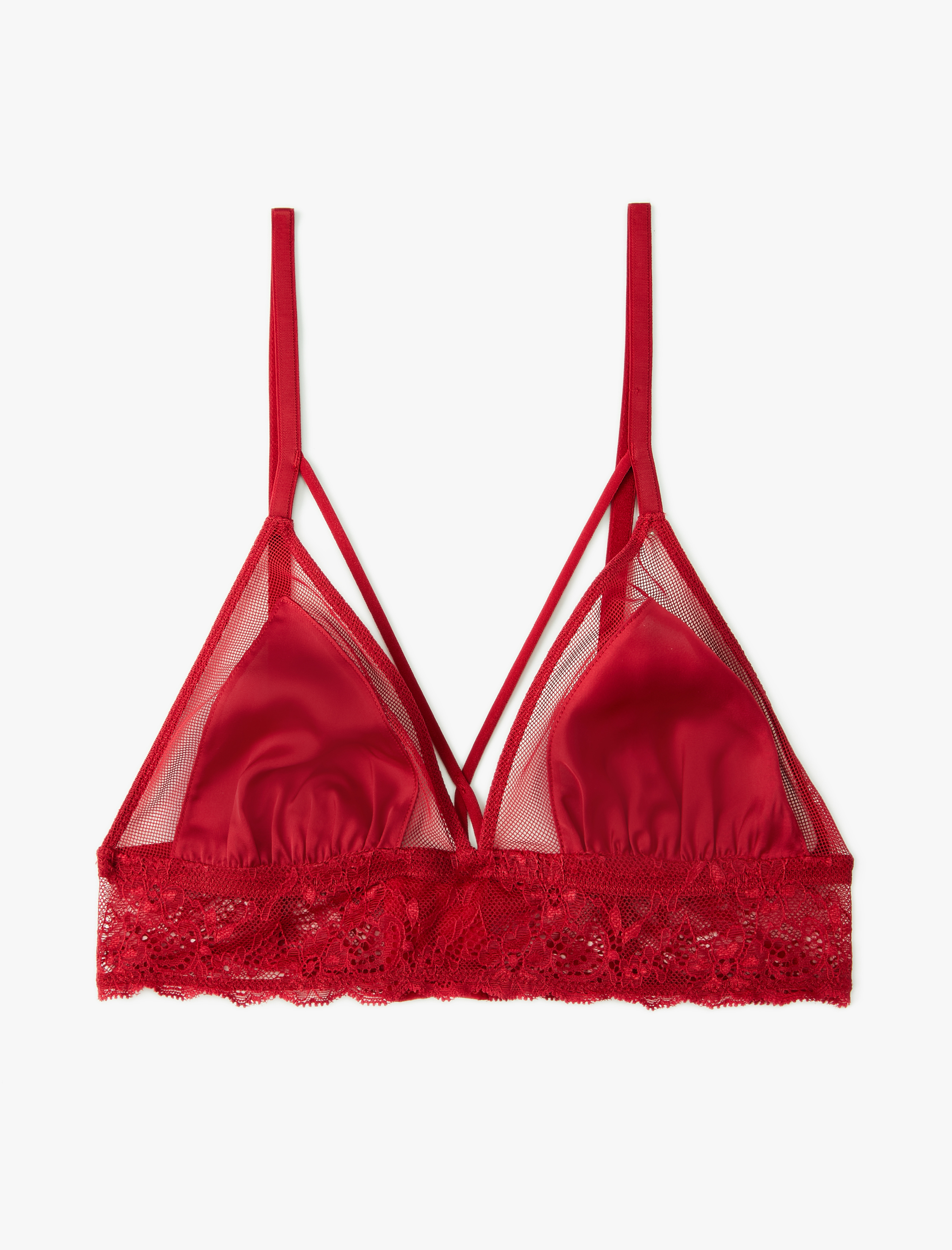 Dantelli Bralet Sütyen Balensiz Dolgusuz Kapsız Yılbaşı Temalı