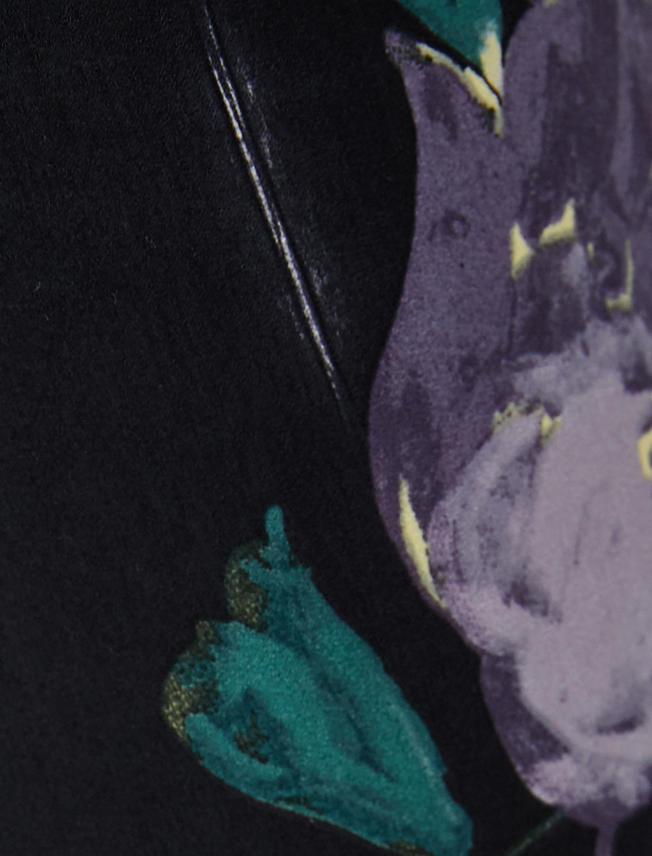   Çiçekli Pijama Altı Beli Lastikli Düz Paça