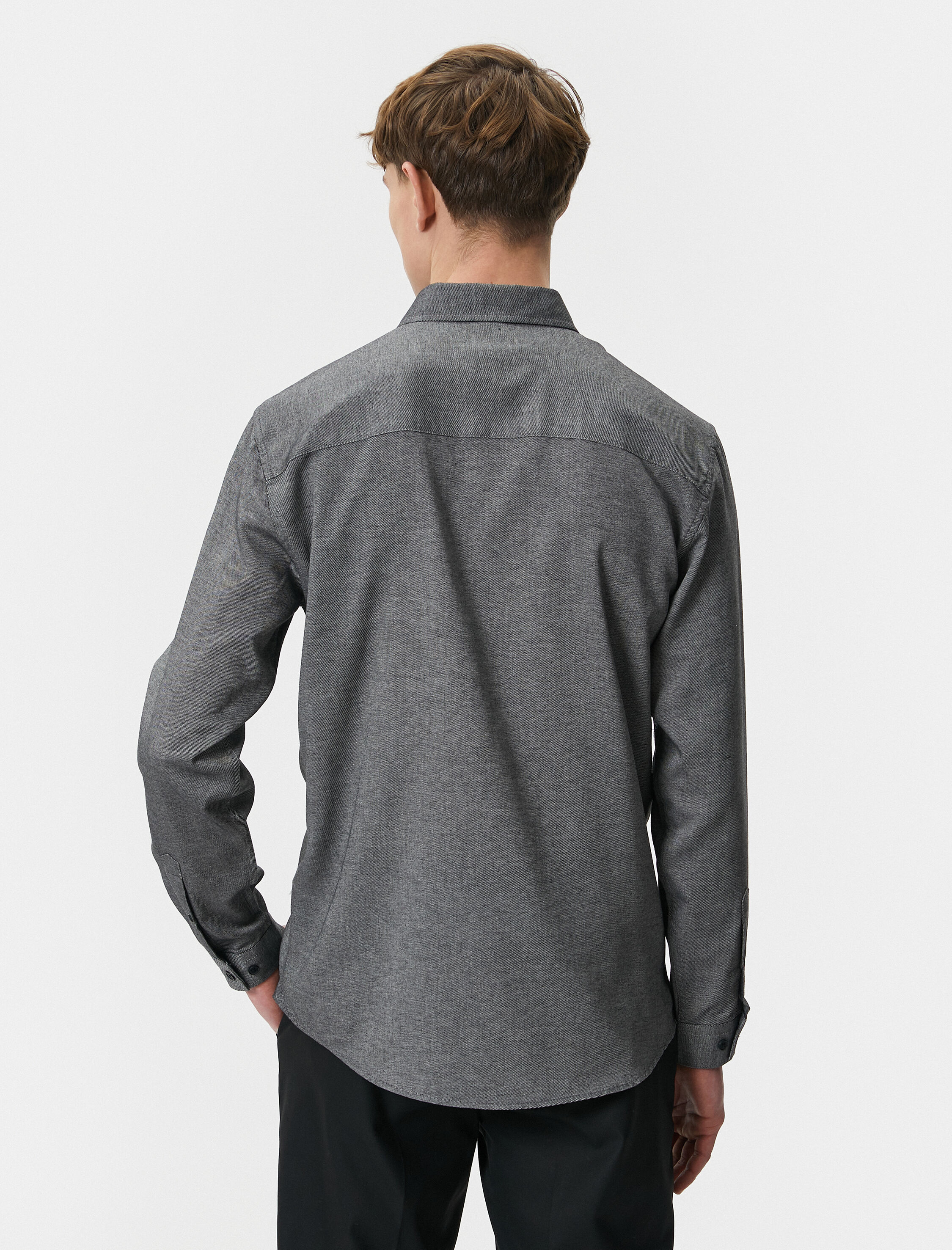   Slim Fit Gömlek Klasik Yaka Uzun Kollu Düğmeli