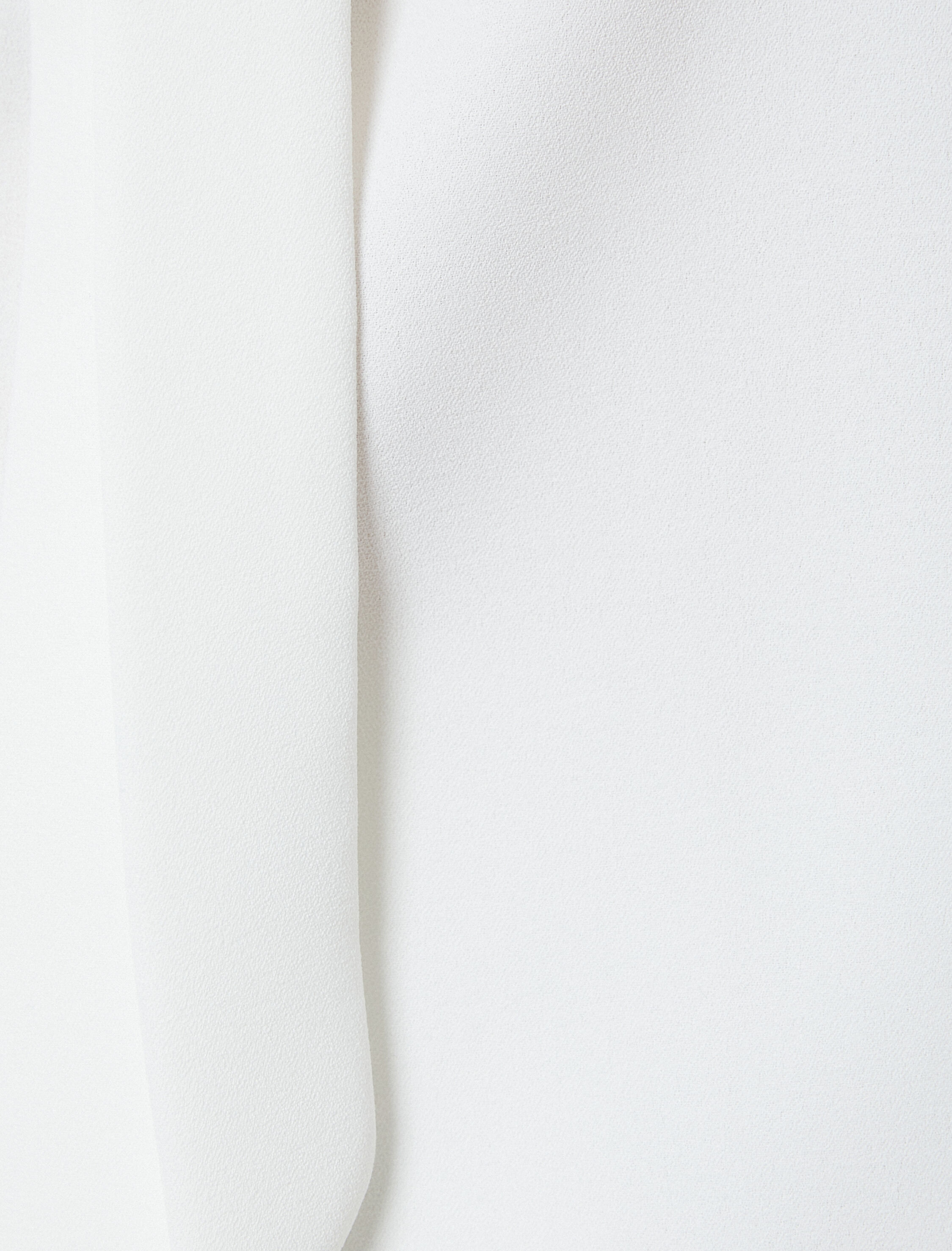 Fular Yaka Bluz Uzun Kollu Fırfırlı V Yaka