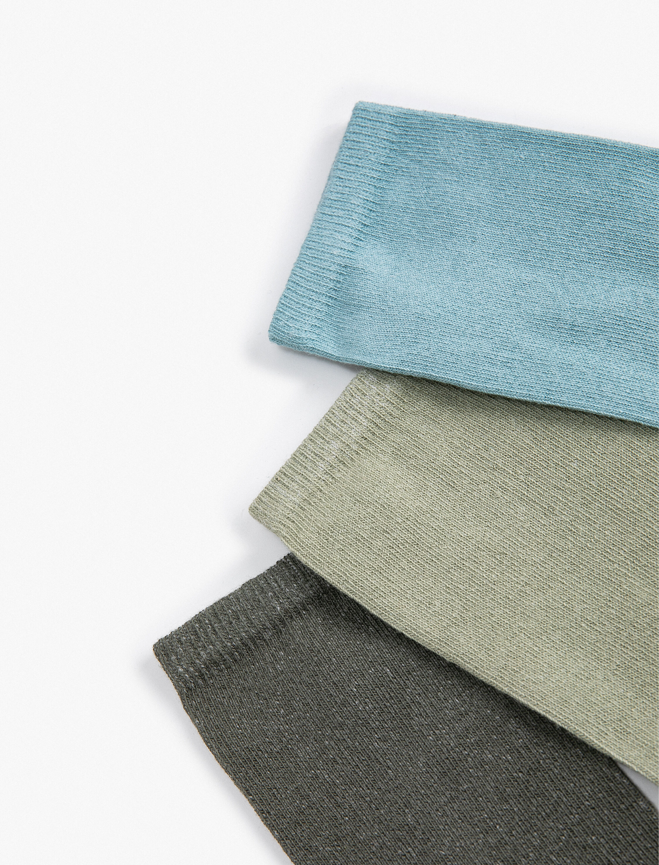  Kadın 3'lü Basic Soket Çorap Seti Çok Renkli