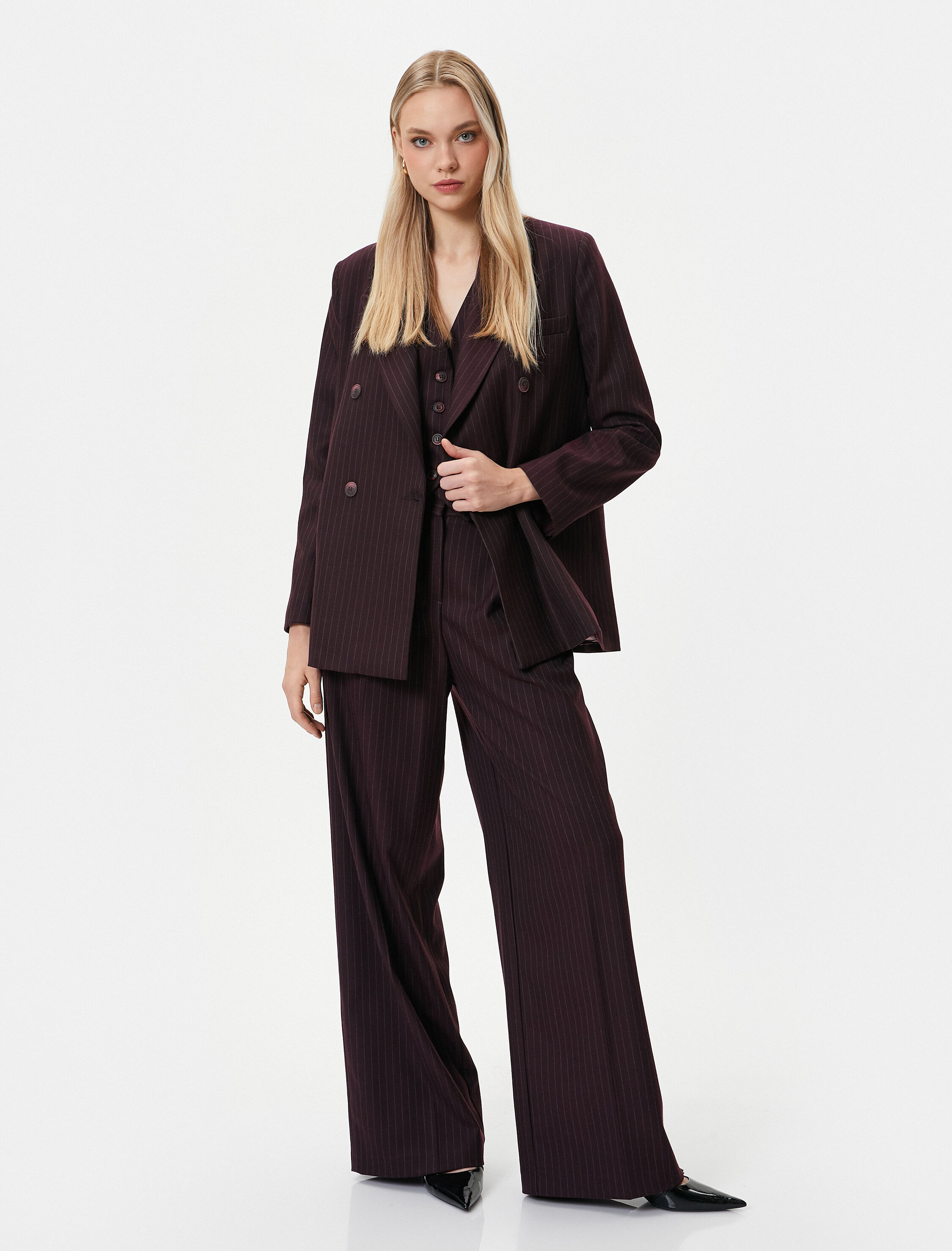   Oversize Blazer Ceket Cepli Düğmeli