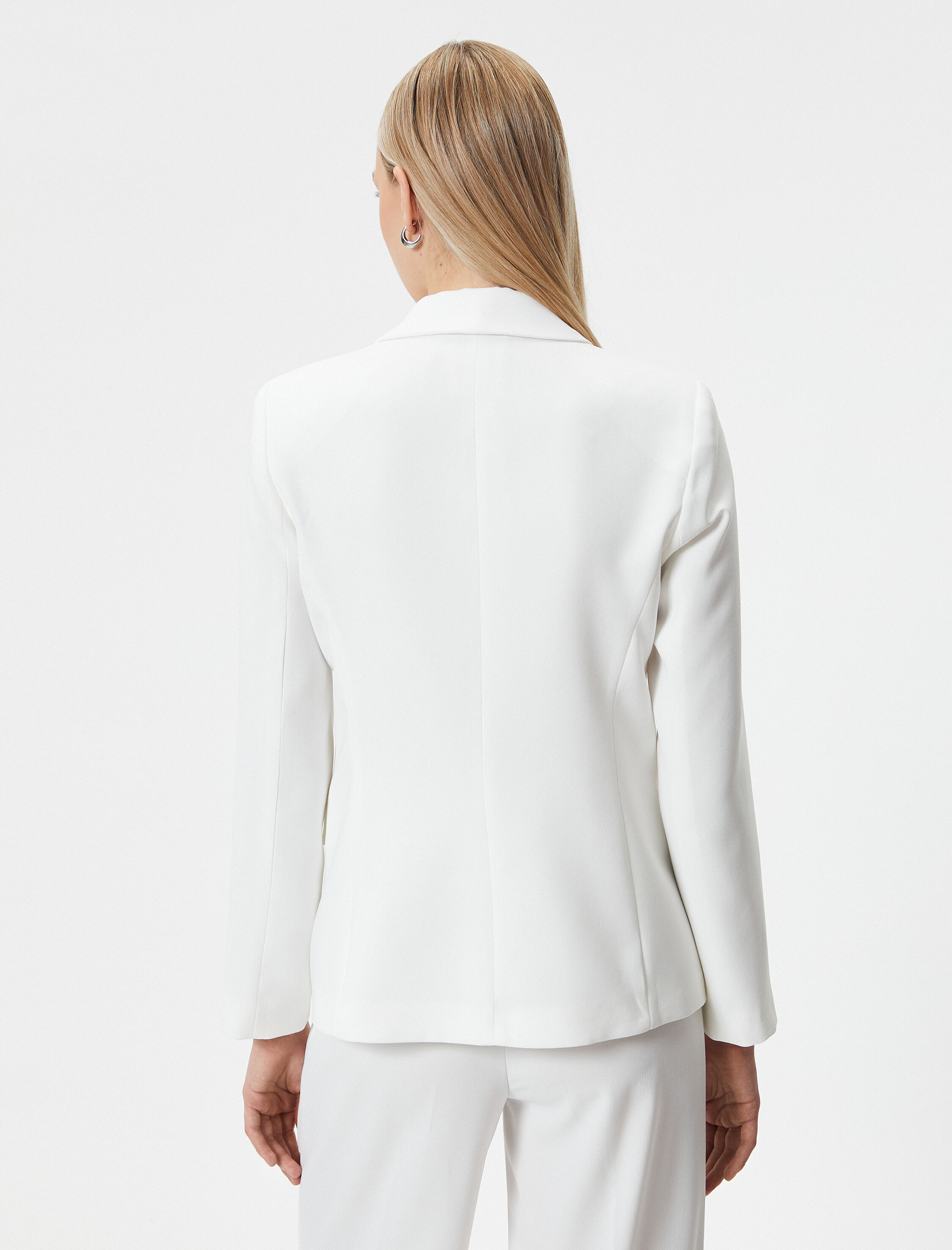   Blazer Ceket Tek Düğmeli Kapaklı Cepli