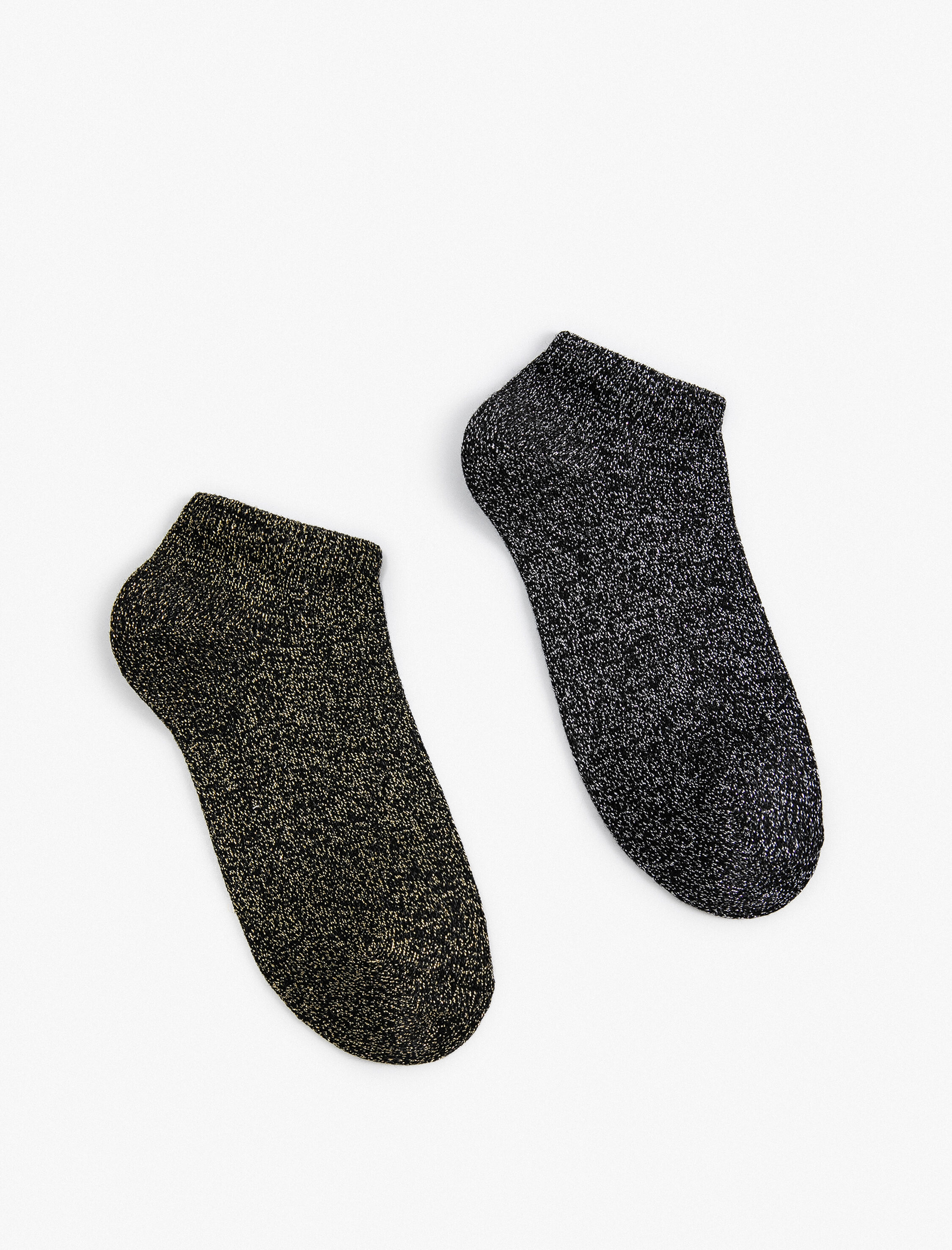  Kadın 2'li Patik Çorap Seti Sim Detaylı Çok Renkli