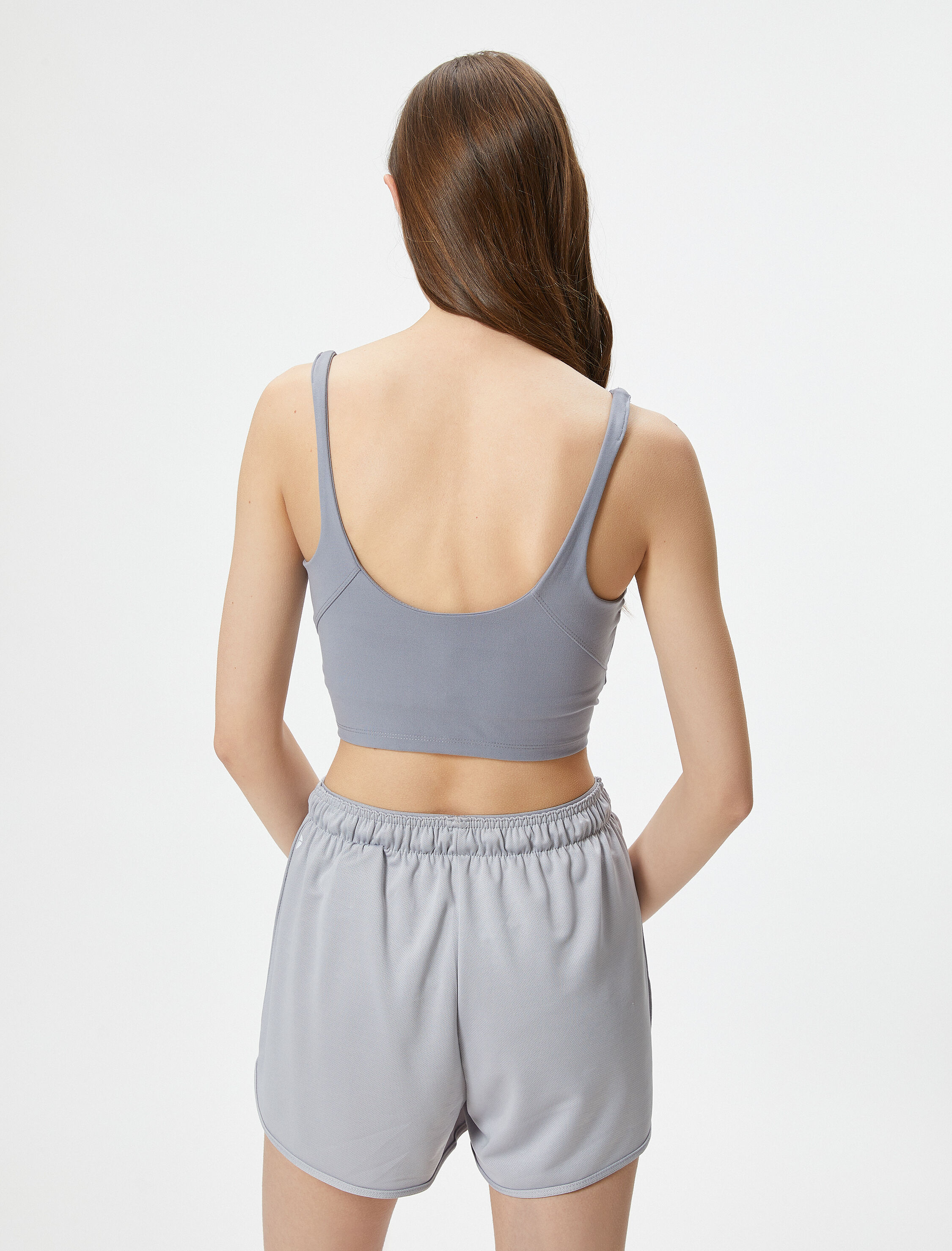   Yarım Atlet Sütyen Kapsız U Yaka Slim Fit