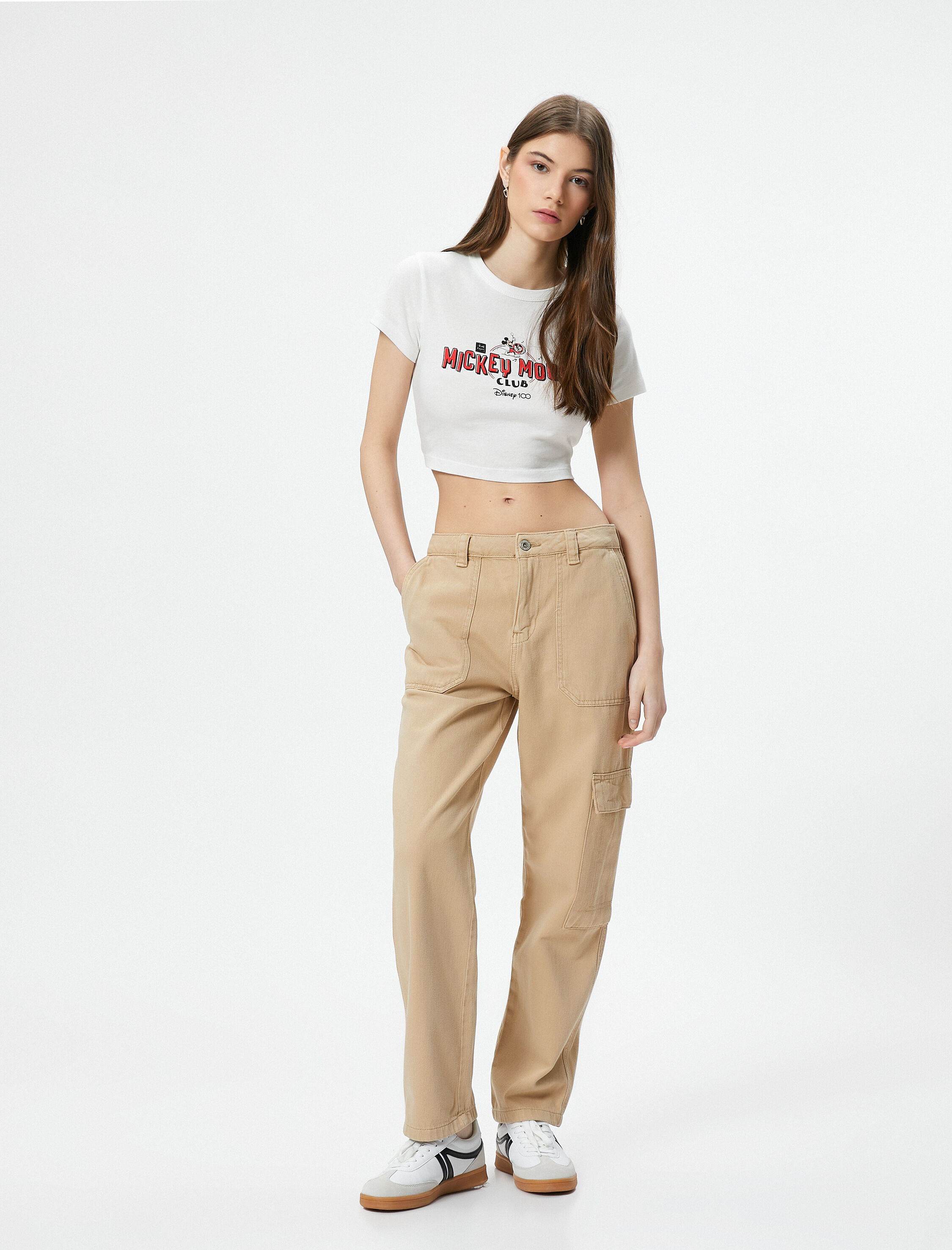   Kargo Kot Pantolon Kısa Düz Paça Standart Bel Cepli Pamuklu - Eve Jean