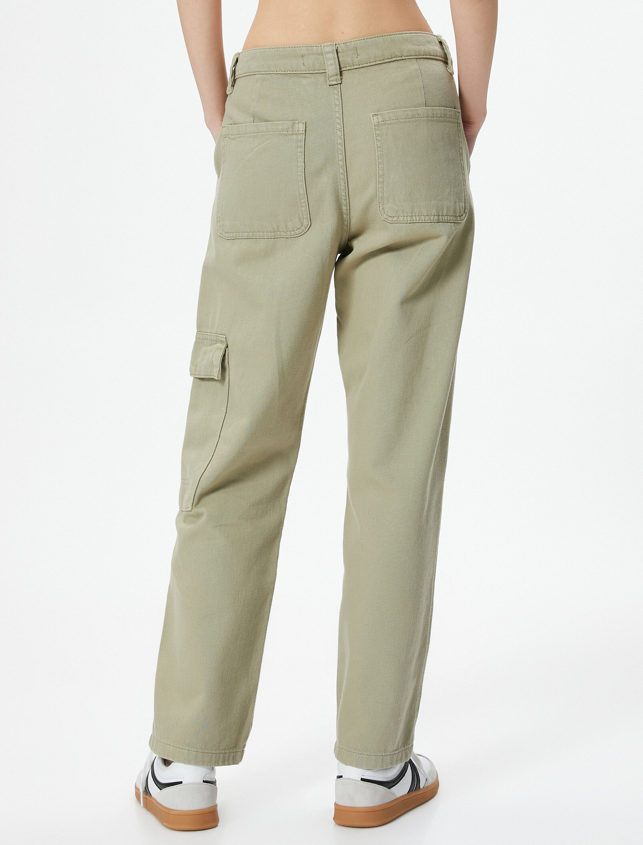   Kargo Kot Pantolon Kısa Düz Paça Standart Bel Cepli Pamuklu - Eve Jean