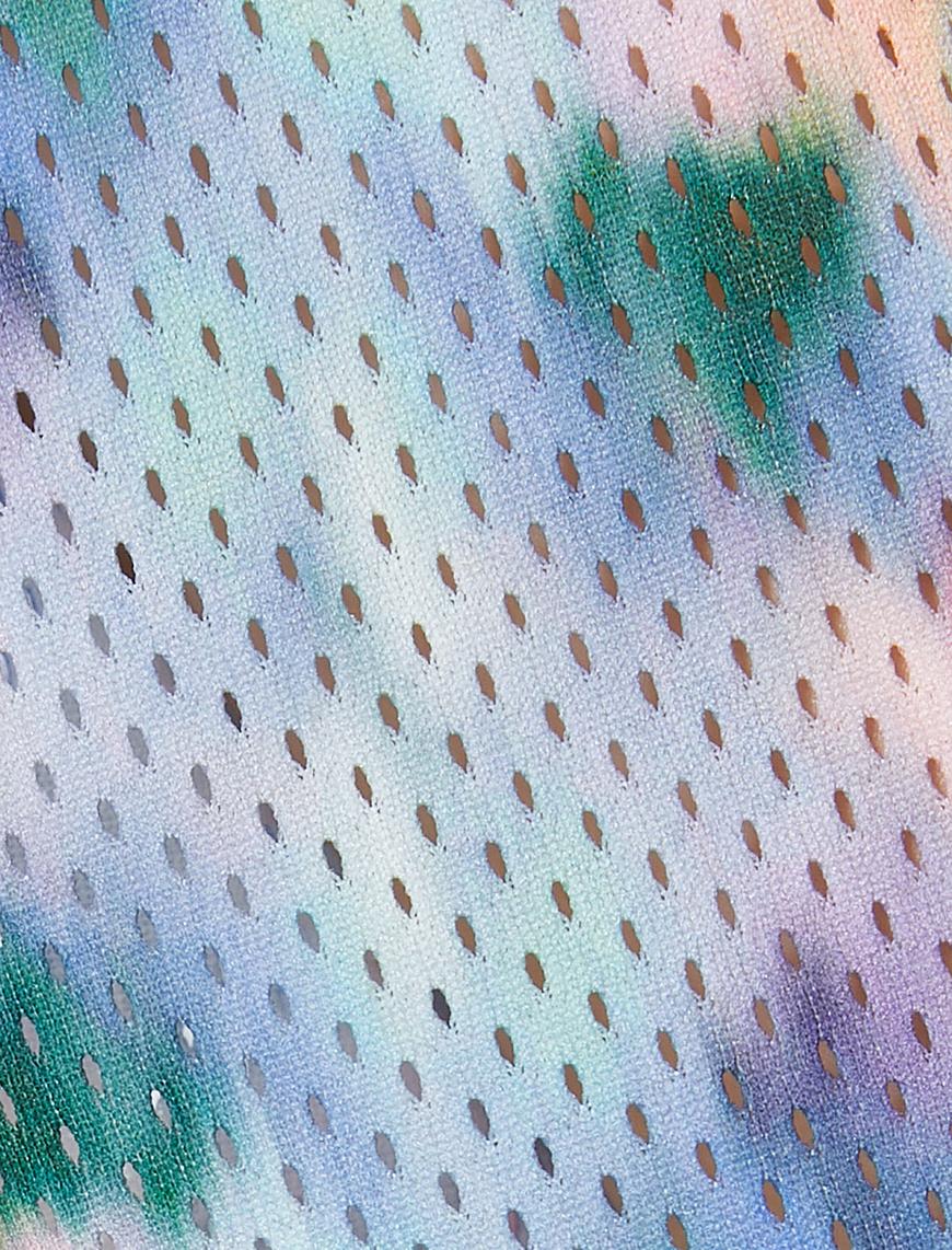  Fermuarlı Spor Ceket Kapüşonlu Nefes Alabilir Batik Desenli