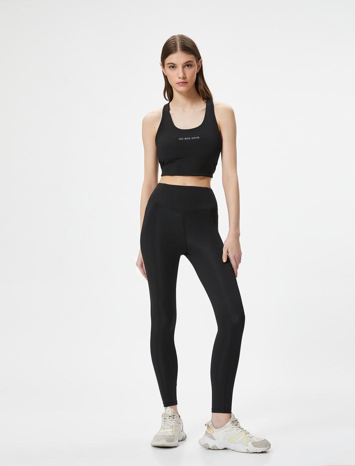  Spor Tayt Standart Bel Dikiş Detaylı Dar Kalıp