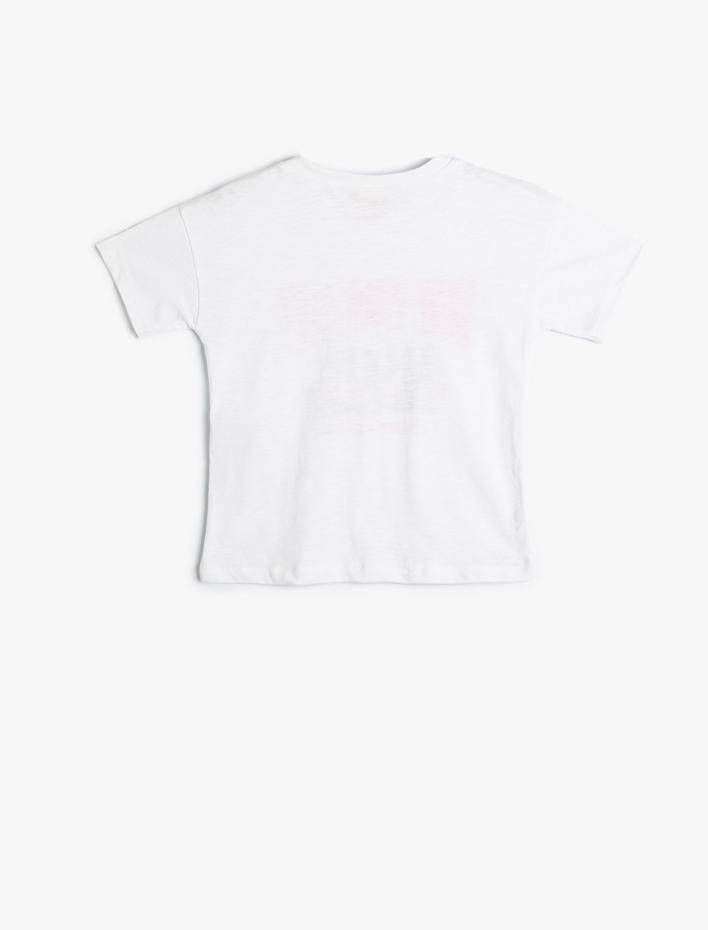 Erkek Bebek Tişört Kısa Kollu Bisiklet Yaka Şehir Baskılı Pamuklu