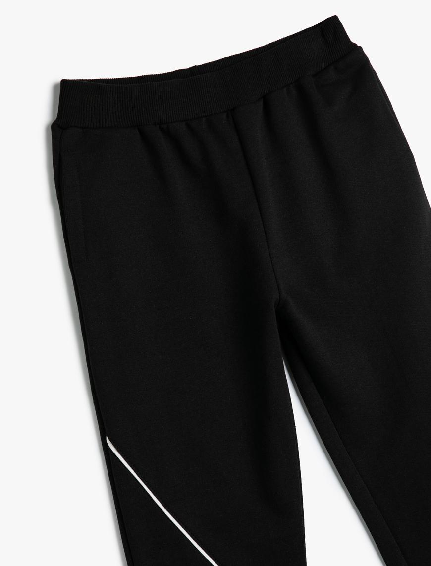  Erkek Çocuk Basic Jogger Eşofman Altı Şardonlu Cepli Beli Lastikli