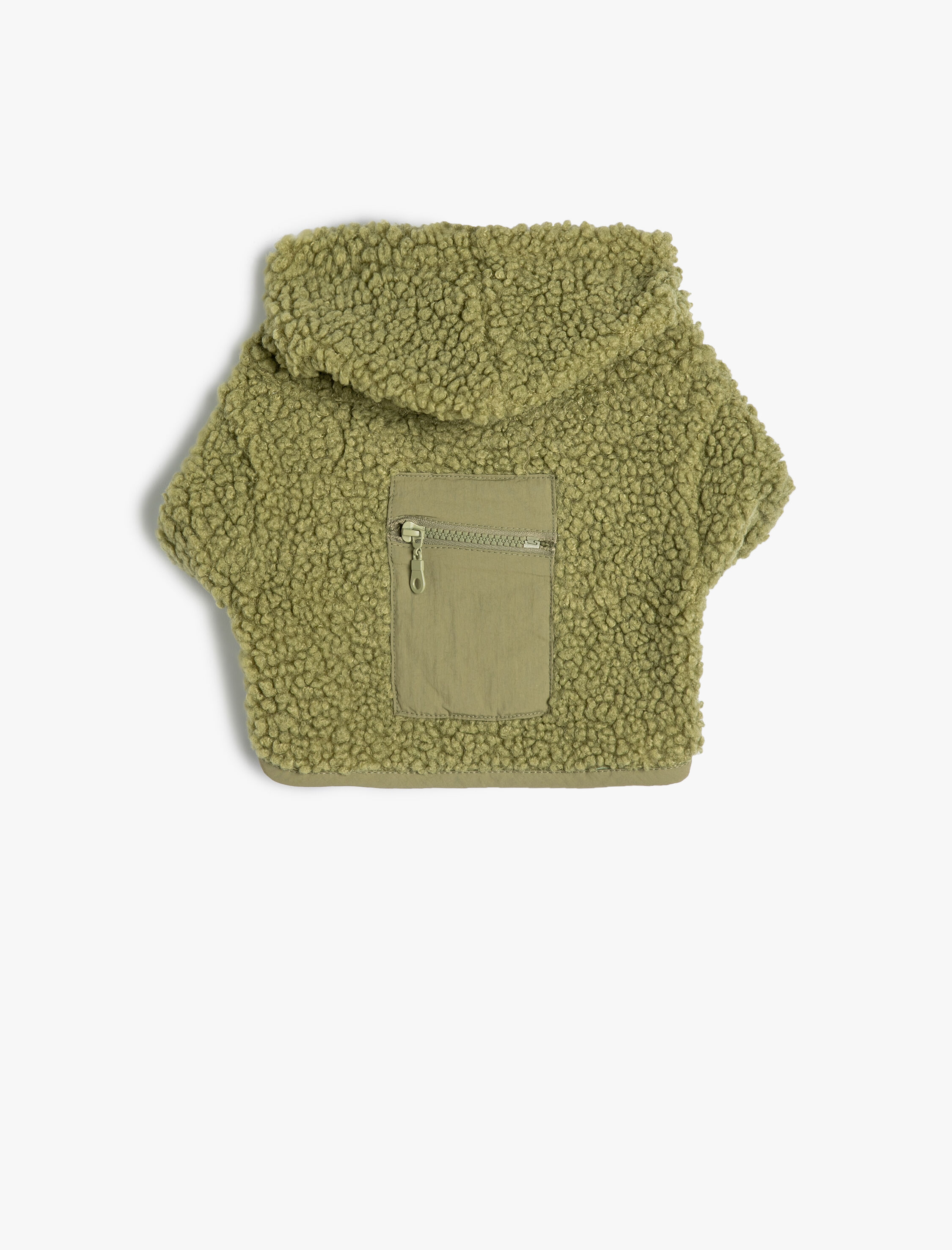   Peluş Köpek Sweatshirt Fermuarlı Kapşonlu