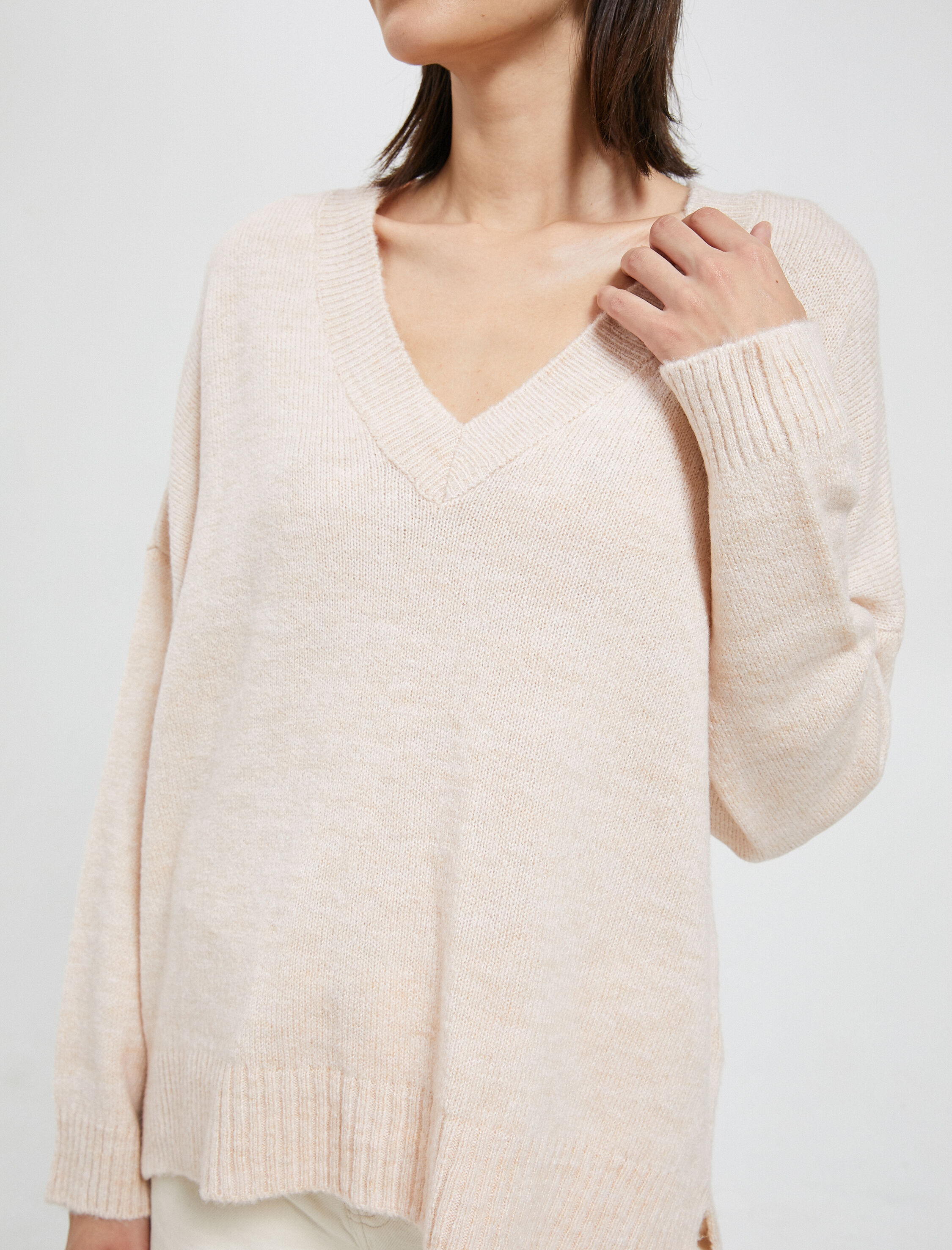   Basic V Yaka Triko Kazak Relax Fit