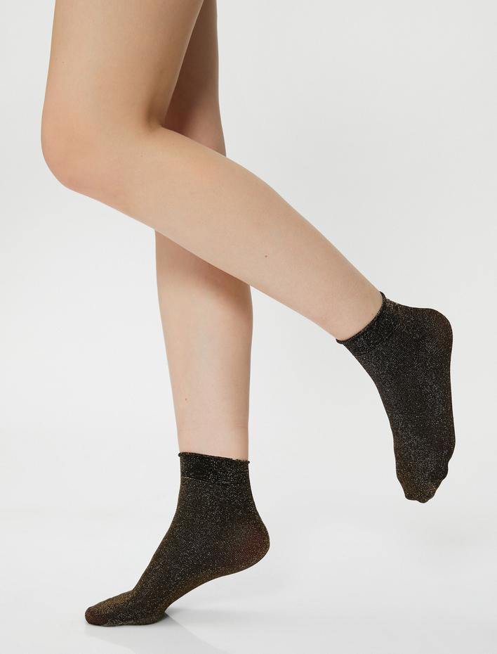 Kadın Simli Kısa Soket Çorap