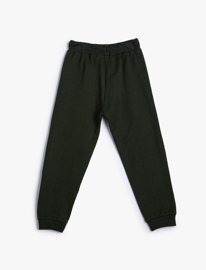 Erkek Çocuk Jogger Eşofman Altı Beli Bağcıklı Paçası Lastikli Şardonlu