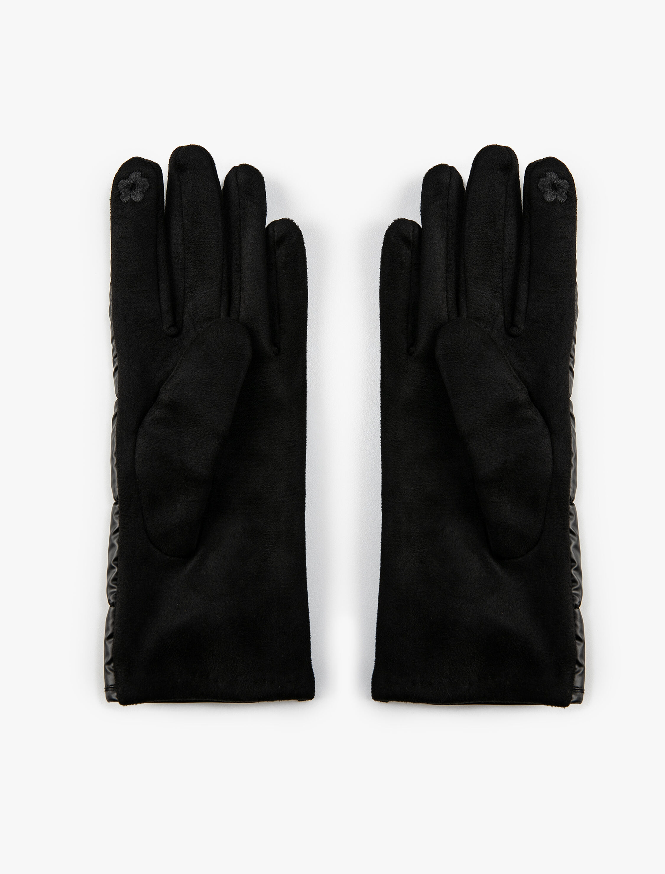  Kadın Eldiven Suni Deri Kapitone Detaylı