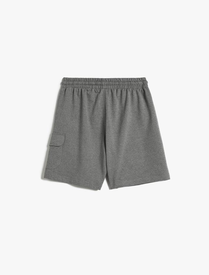  Kargo Şort Dokuma Cep Detaylı Beli Bağcıklı