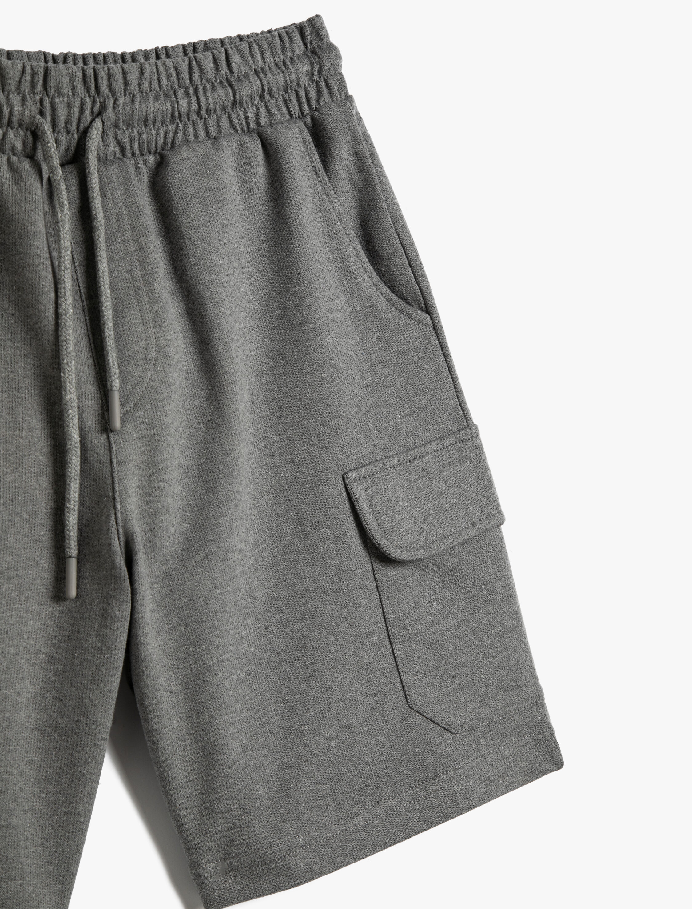   Kargo Şort Dokuma Cep Detaylı Beli Bağcıklı