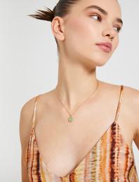 Kolye Zincir Taş Charm Uçlu