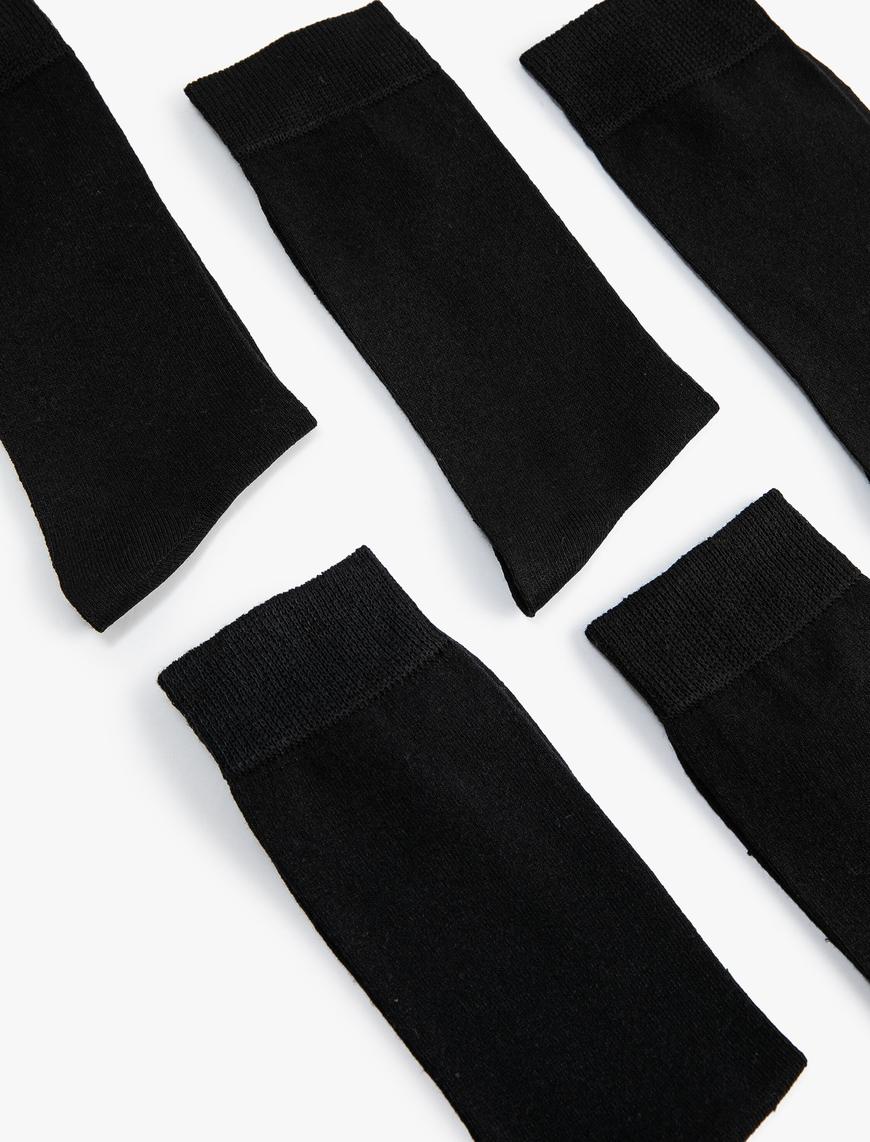  Erkek 5'li Basic Soket Çorap Seti Çok Renkli