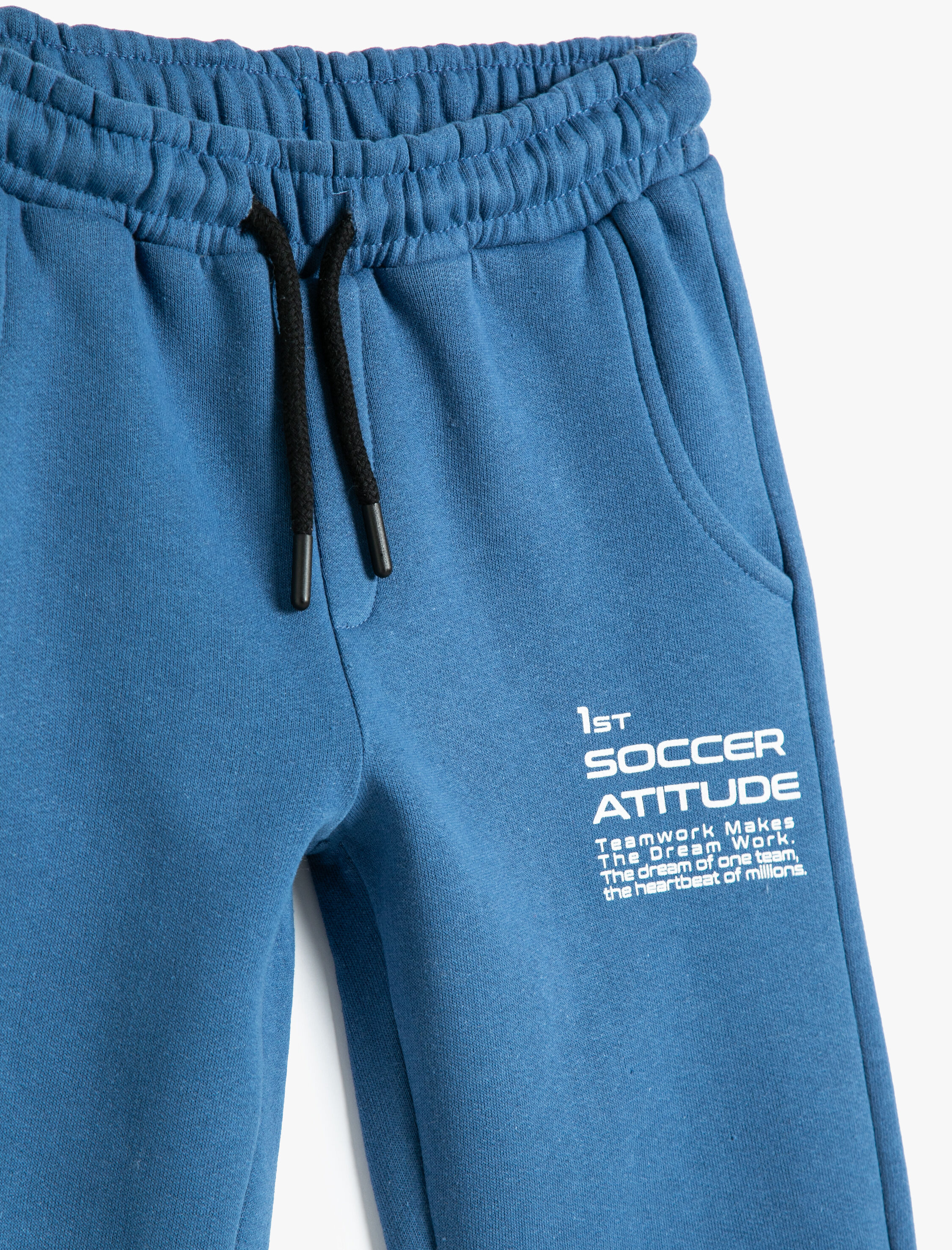  Erkek Çocuk Jogger Eşofman Altı Şardonlu Beli Bağlamalı Cepli Pamuklu