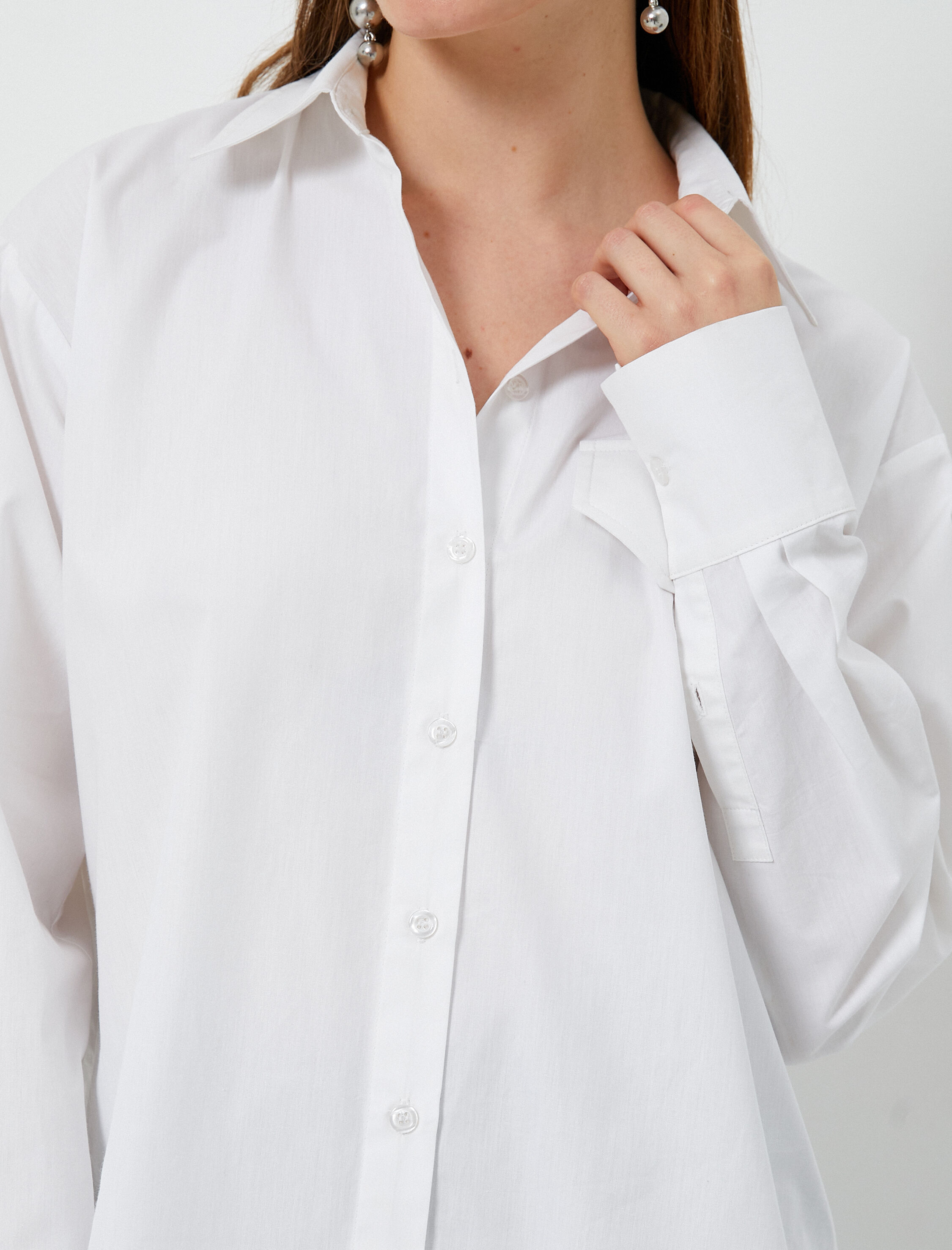   Klasik Gömlek Uzun Kollu Düğmeli Standart Kesim Cepli