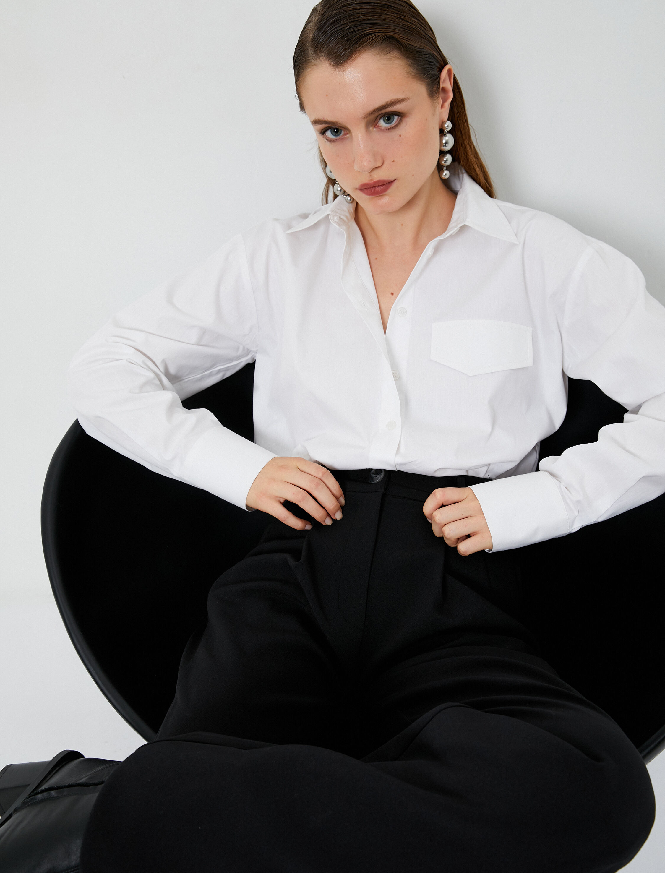   Klasik Gömlek Uzun Kollu Düğmeli Standart Kesim Cepli