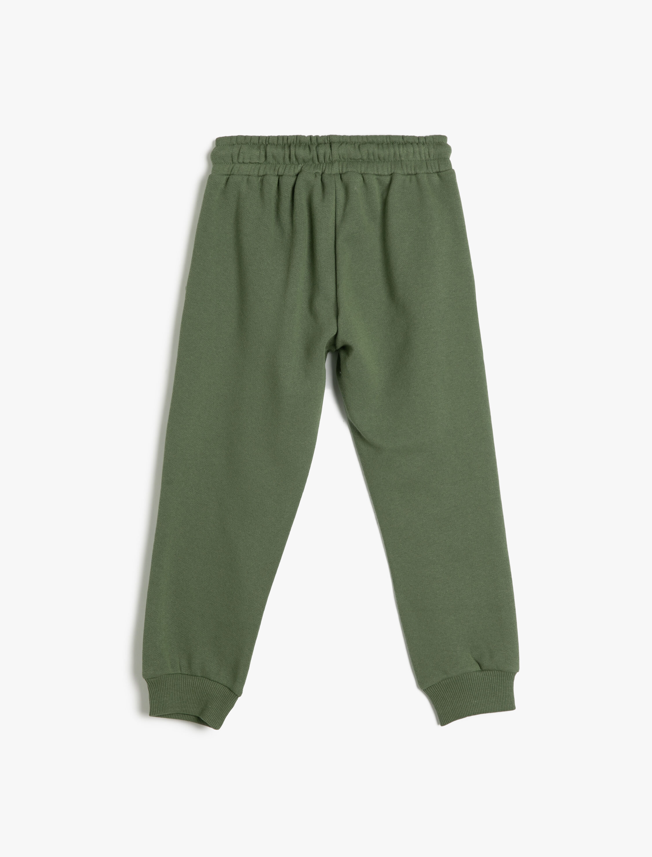  Erkek Çocuk Jogger Eşofman Altı Şardonlu Beli Bağlamalı Baskı Detaylı Pamuklu