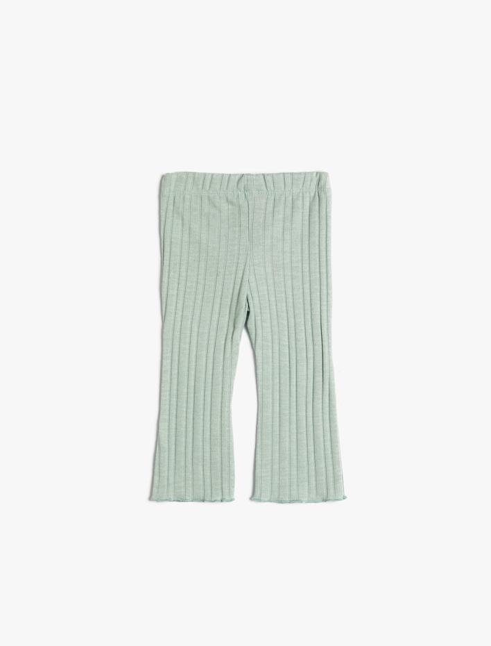 Kız Bebek Basic Bol Paça Fitilli Tayt