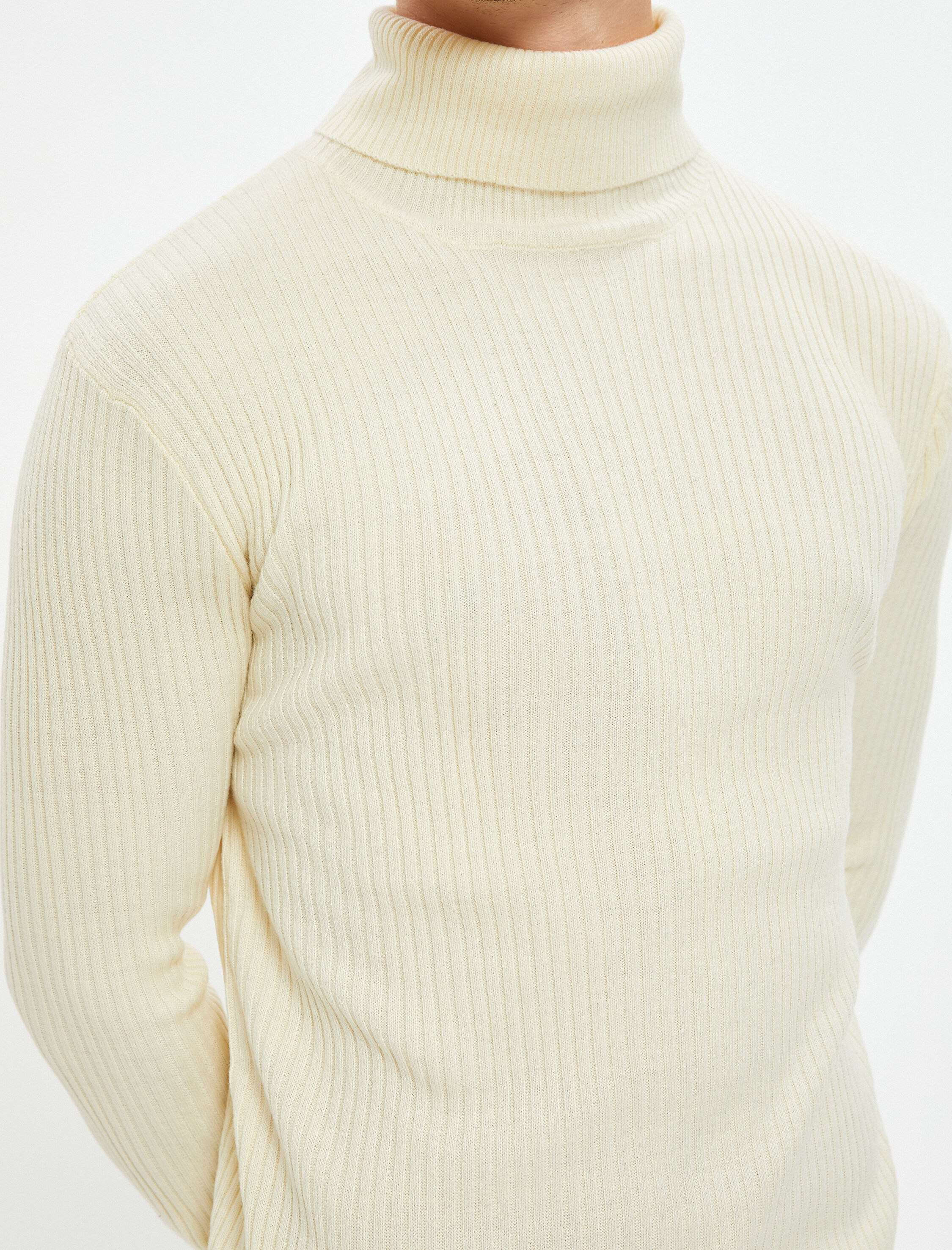   Balıkçı Yaka Triko Kazak Dar Kalıp Kaşkorse Uzun Kollu