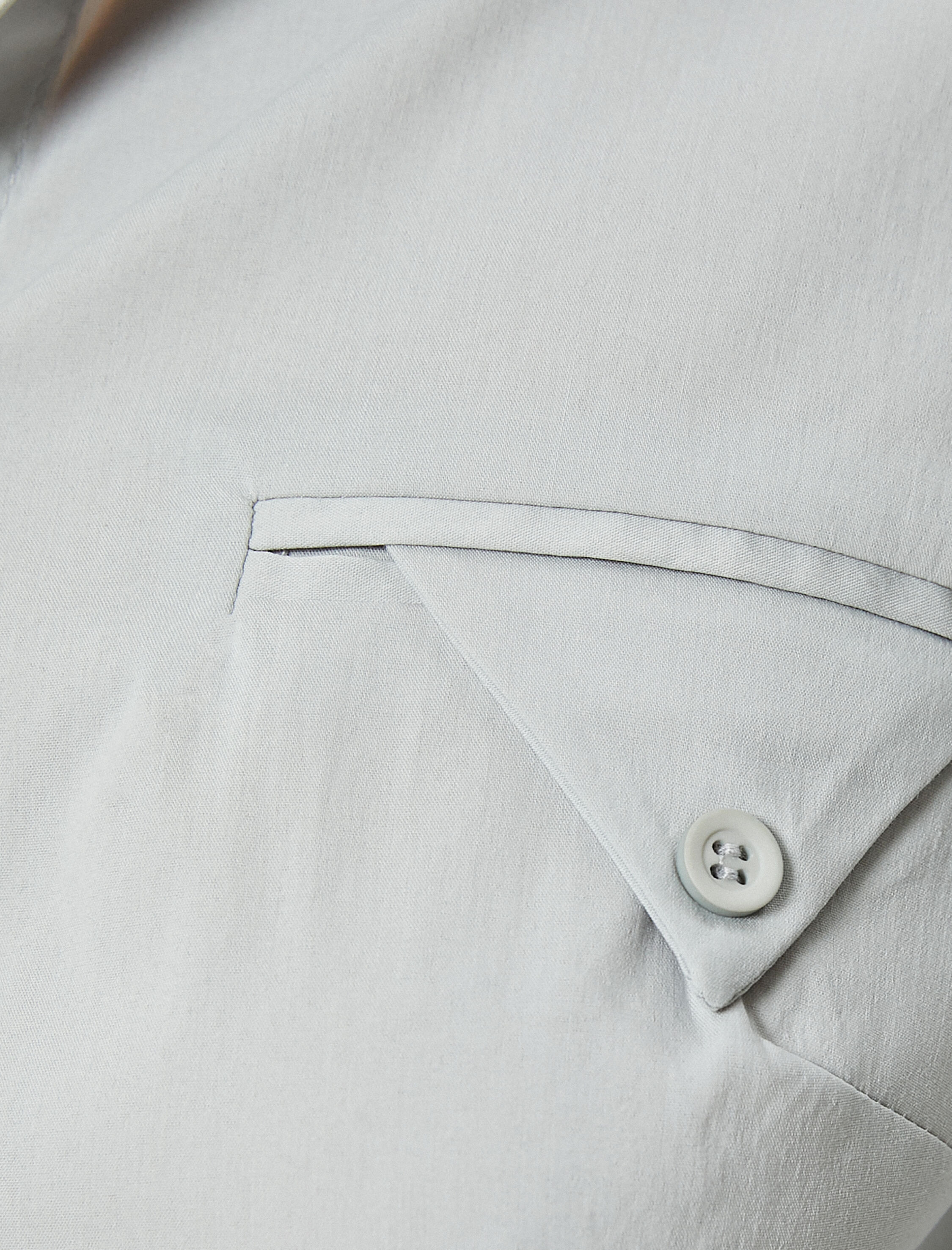   Klasik Gömlek Uzun Kollu Düğmeli Cep Detaylı