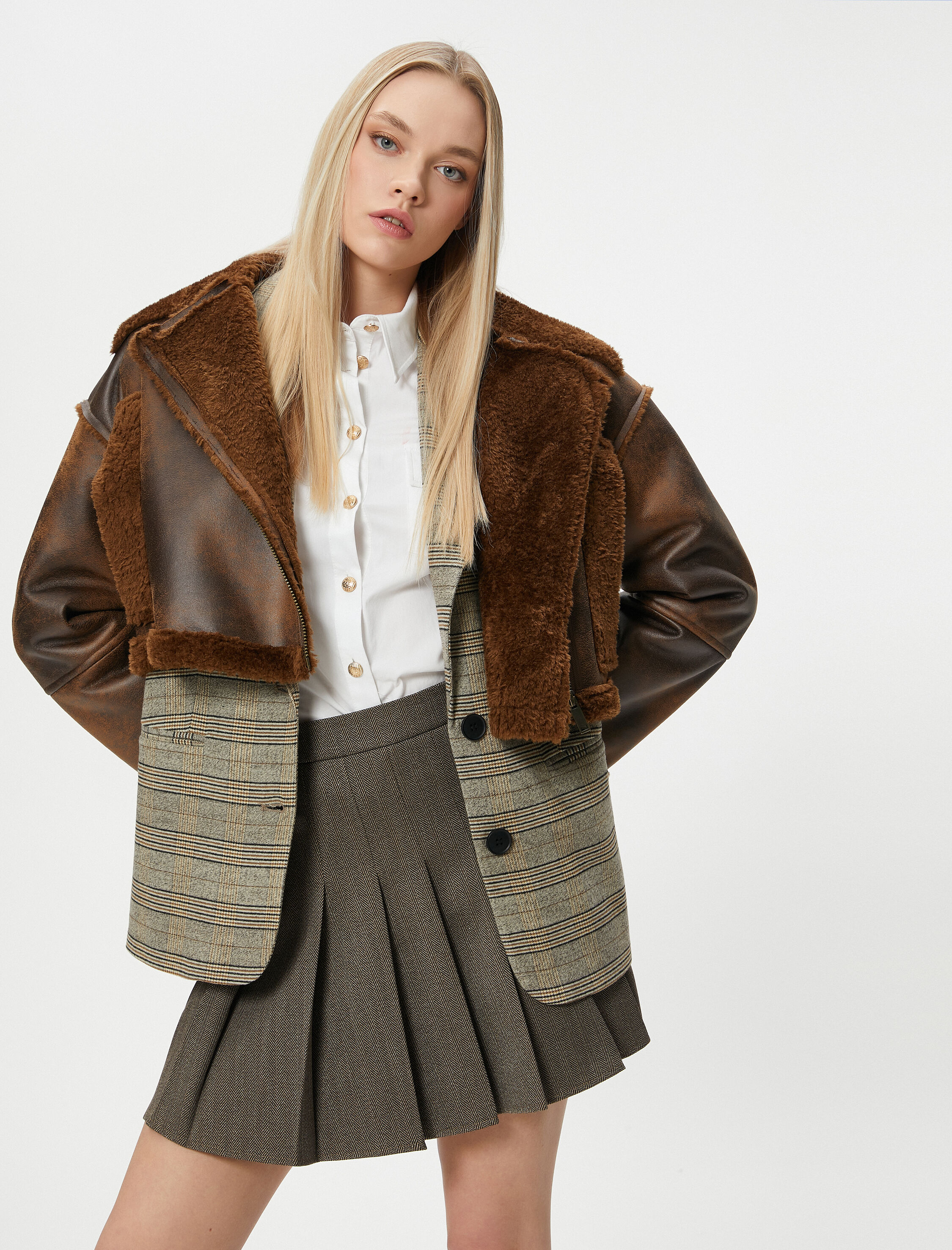   Tuba Ünsal X Koton - Mini Pileli Etek